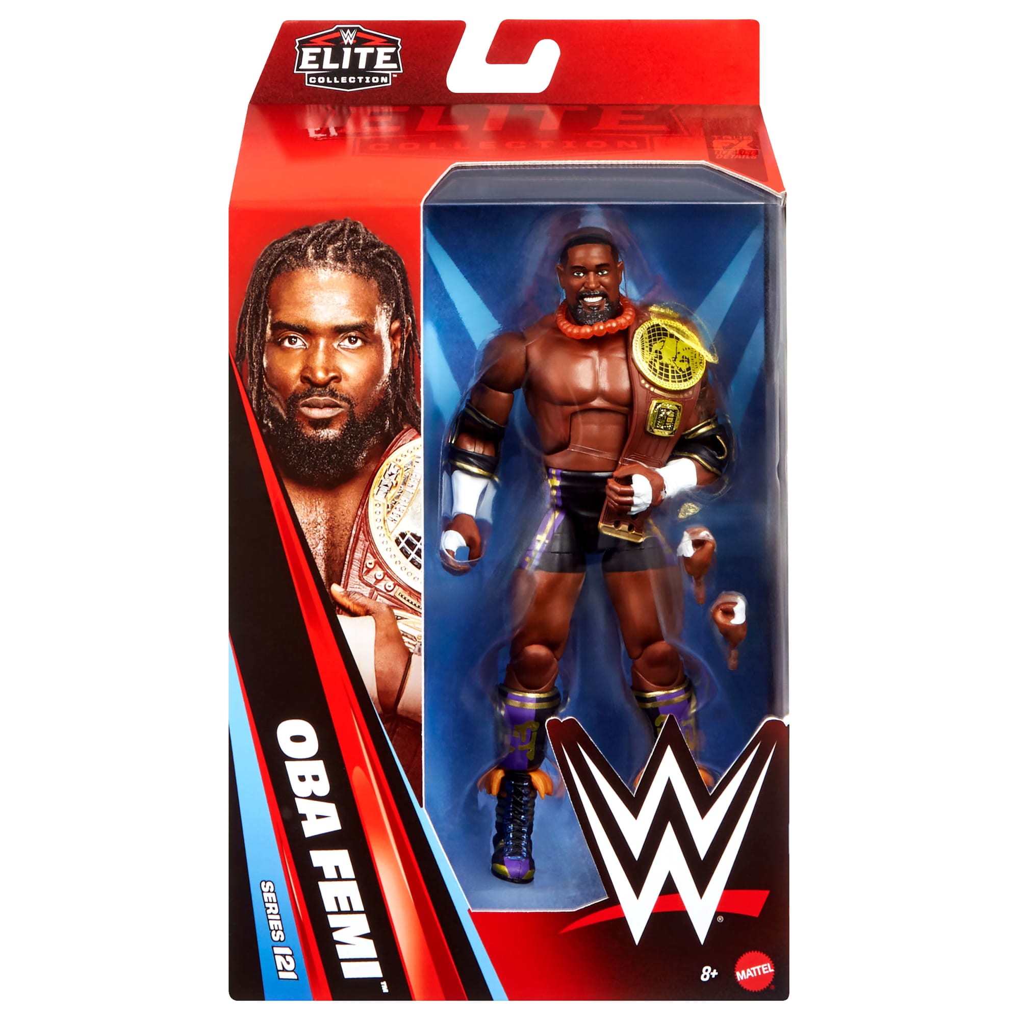WWE Elite Oba Femi Action Figure. Series #121Set. 6-Inch Collectible With Accessories - Image 6