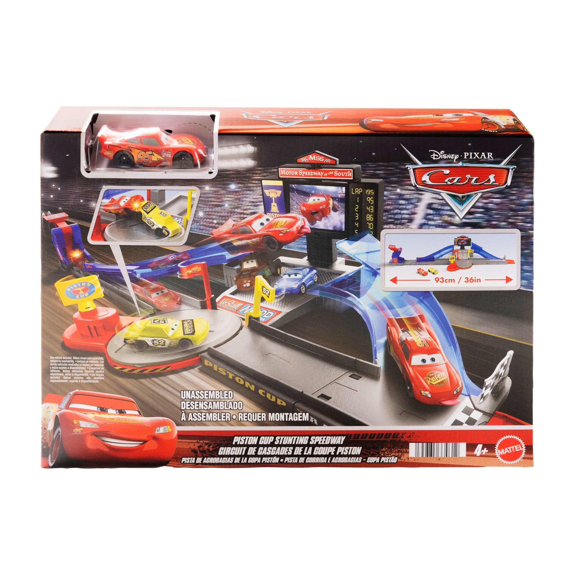 Disney And Pixar Cars Piston Cup Stunting Speedway Playset With Lightning Mcqueen Toy Car - Image 6