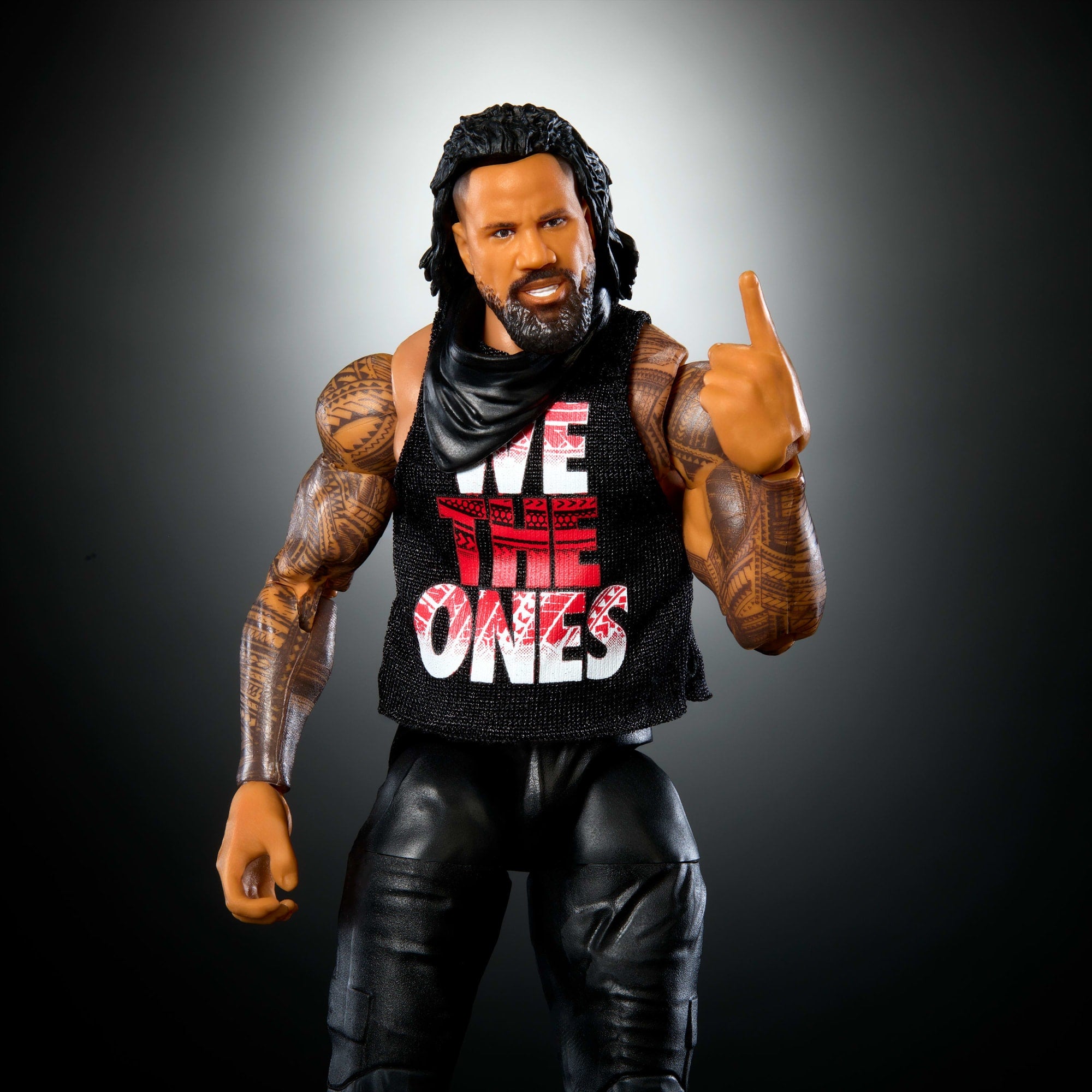 WWE Figura de Acción Elite Jimmy Uso rojo - Image 3