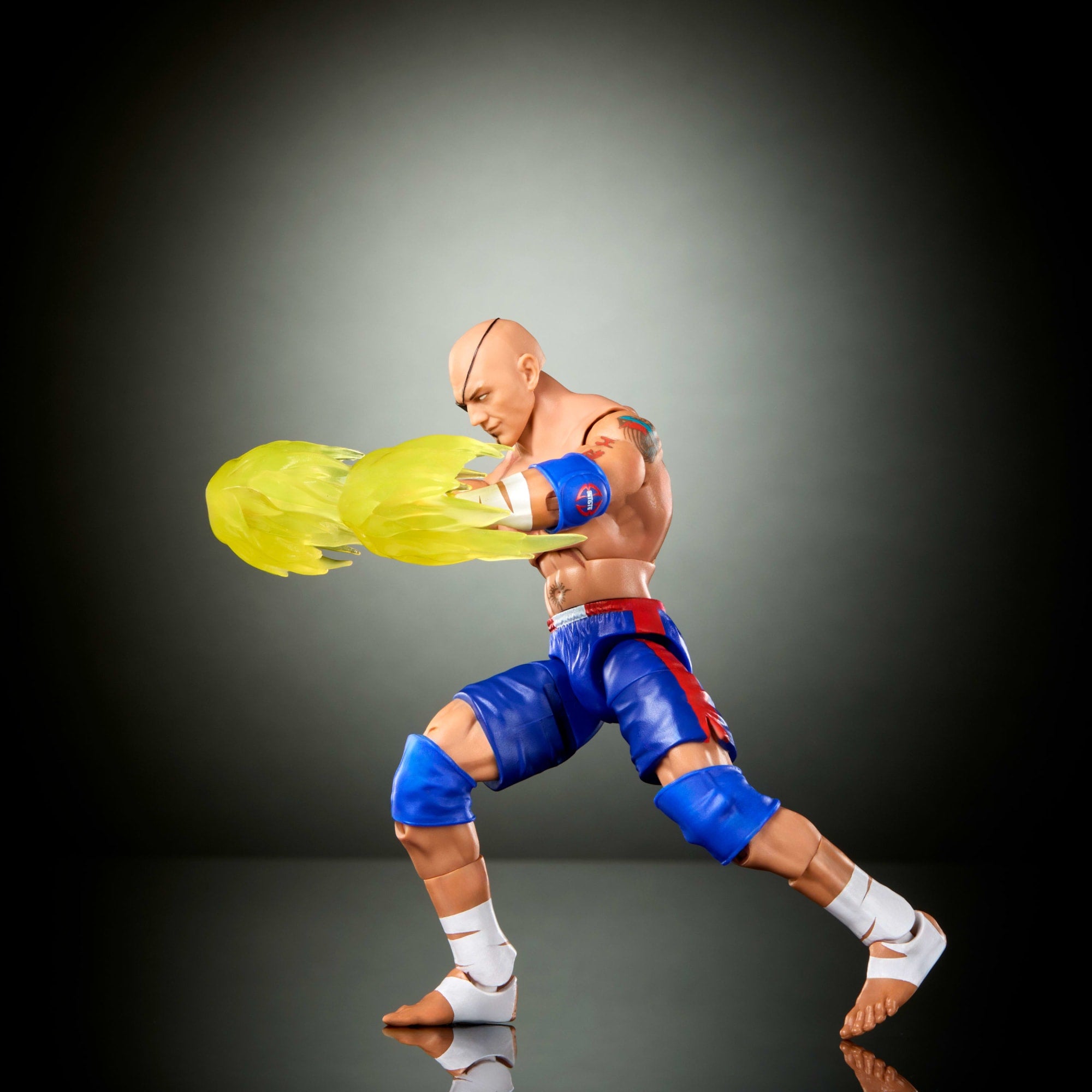 WWE X Street Fighter Batista Action Figure & Accessories. 6-Inch Collectible Sagat Mashup Set - Image 4