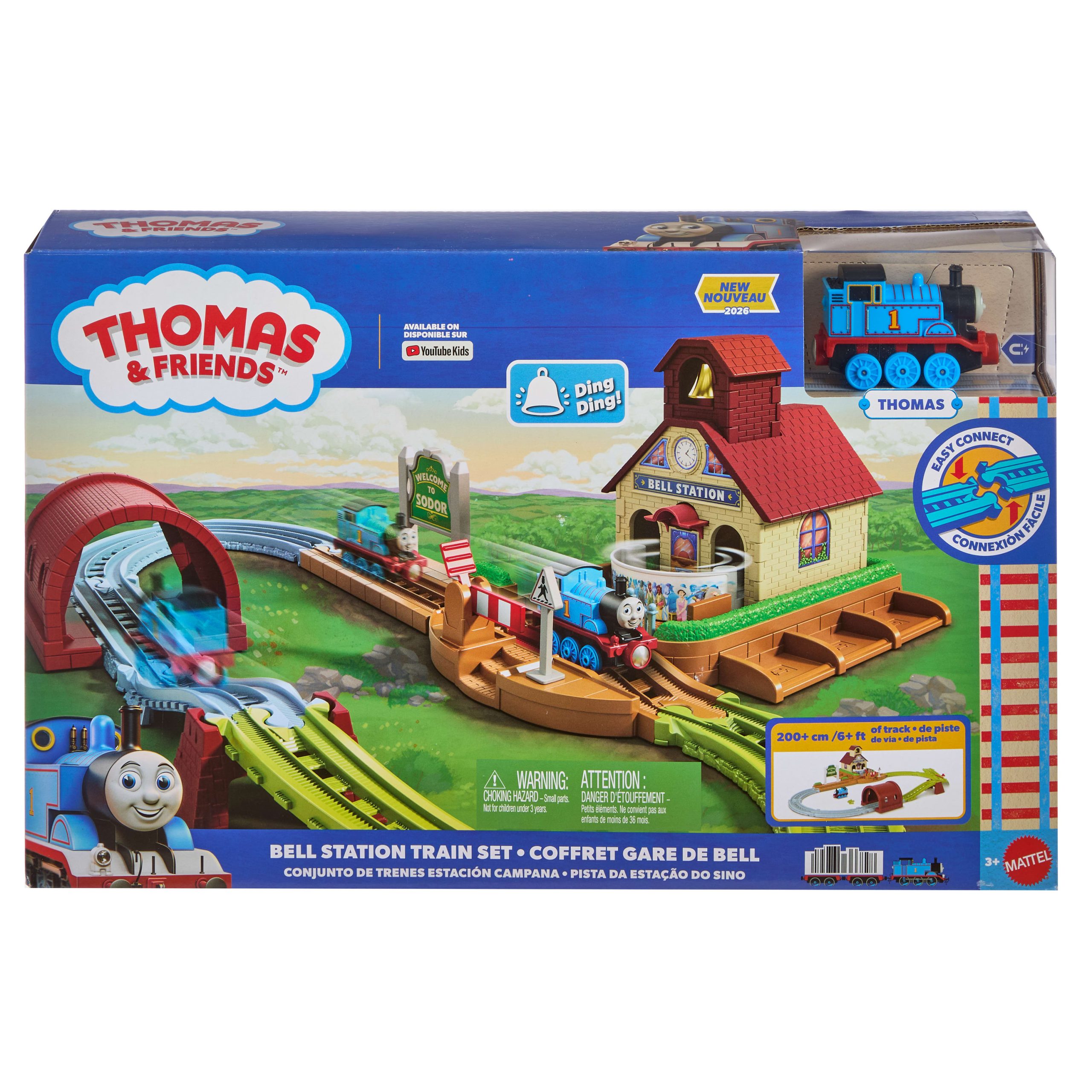 Thomas & Friends Bell Station Train Set By Fisher-Price With Push-Along Thomas Engine & Track - Image 6