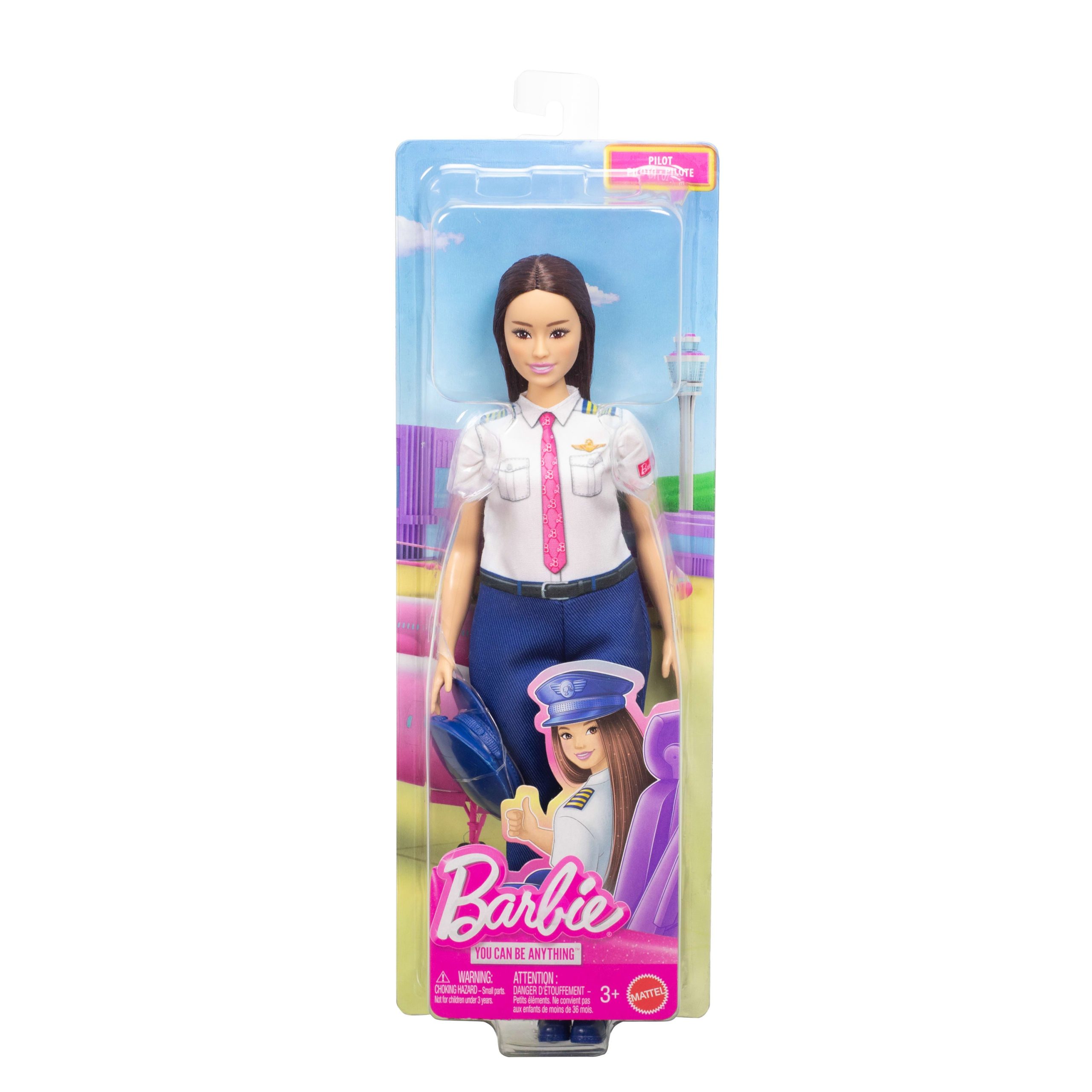 Barbie Careers Pilot Doll & Accessory. Fashion Doll Wearing Removable Uniform & Shoes With Hat - Image 5