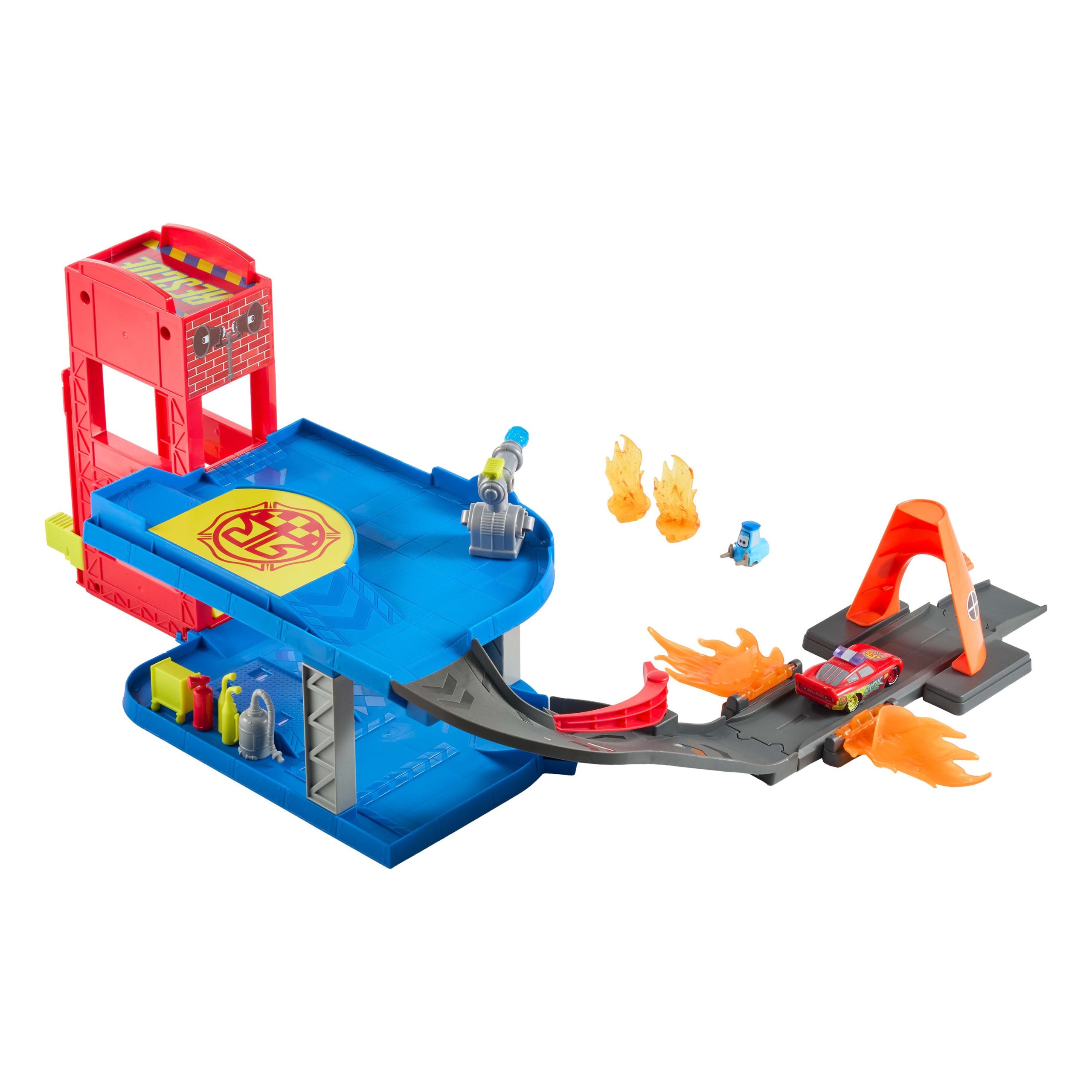 Disney And Pixar Cars Race & Rescue Command Center With Lightning Mcqueen. Guido & 4 Accessories - Image 5