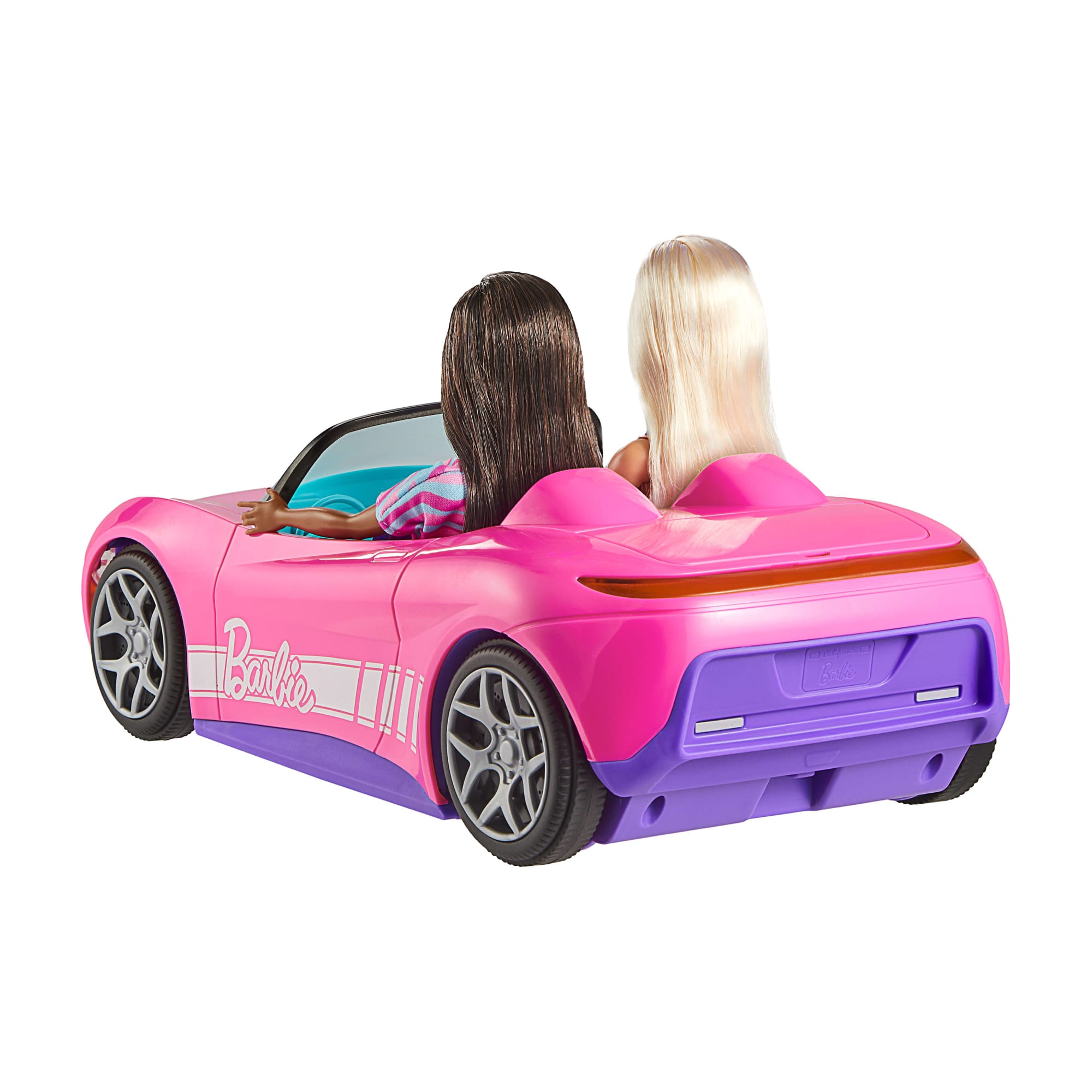 Hot Wheels RC Barbie Convertible & 2 Barbie Dolls. Battery-Powered Remote-Control Toy Car - Image 5