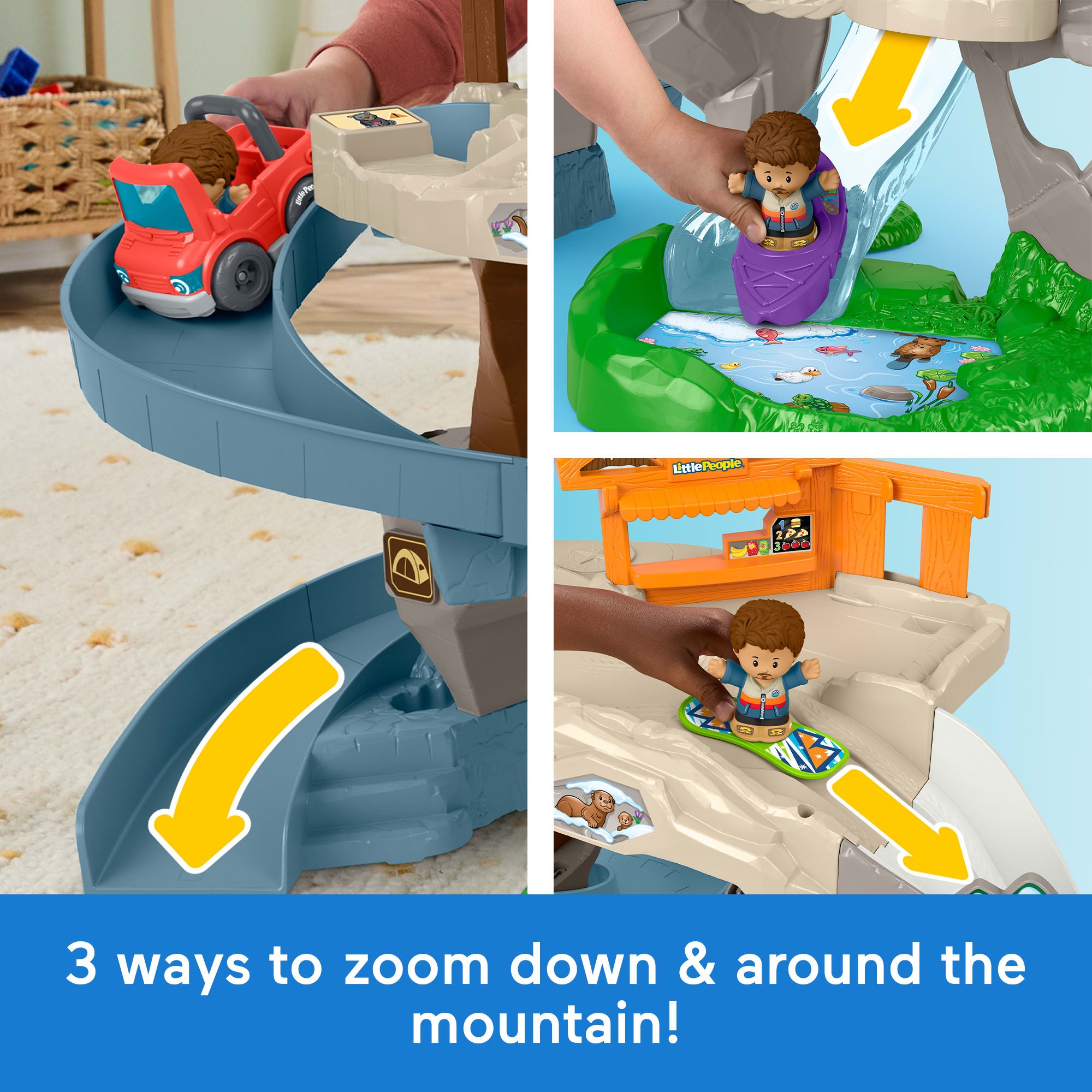 Fisher-Price Little People Ultimate Mountain Playset. Vehicle. Figures & Pieces For Toddler Play - Image 3