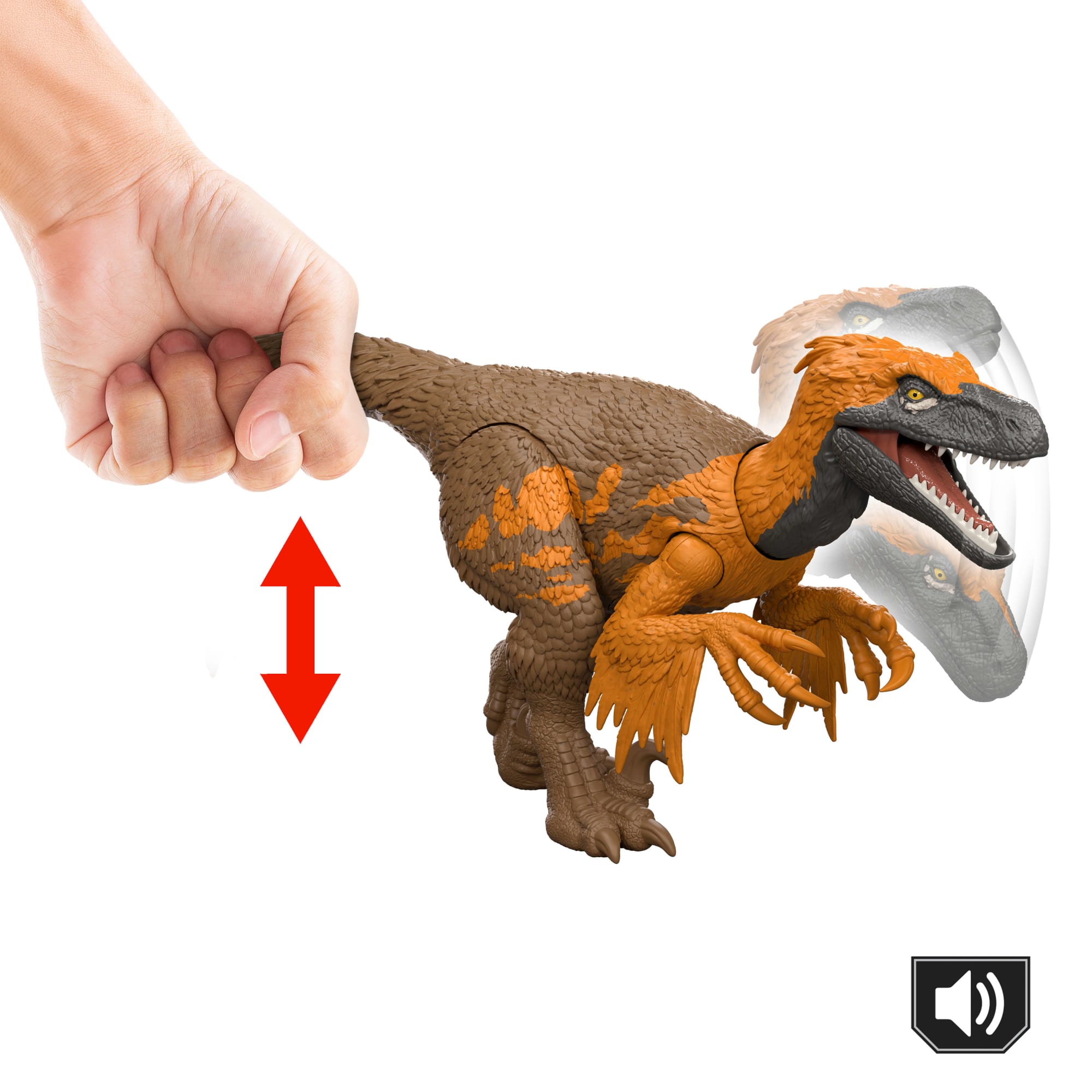 Jurassic World Dinosaurio de Juguete Rebirth Rugido Salvaje Utahraptor - Image 3
