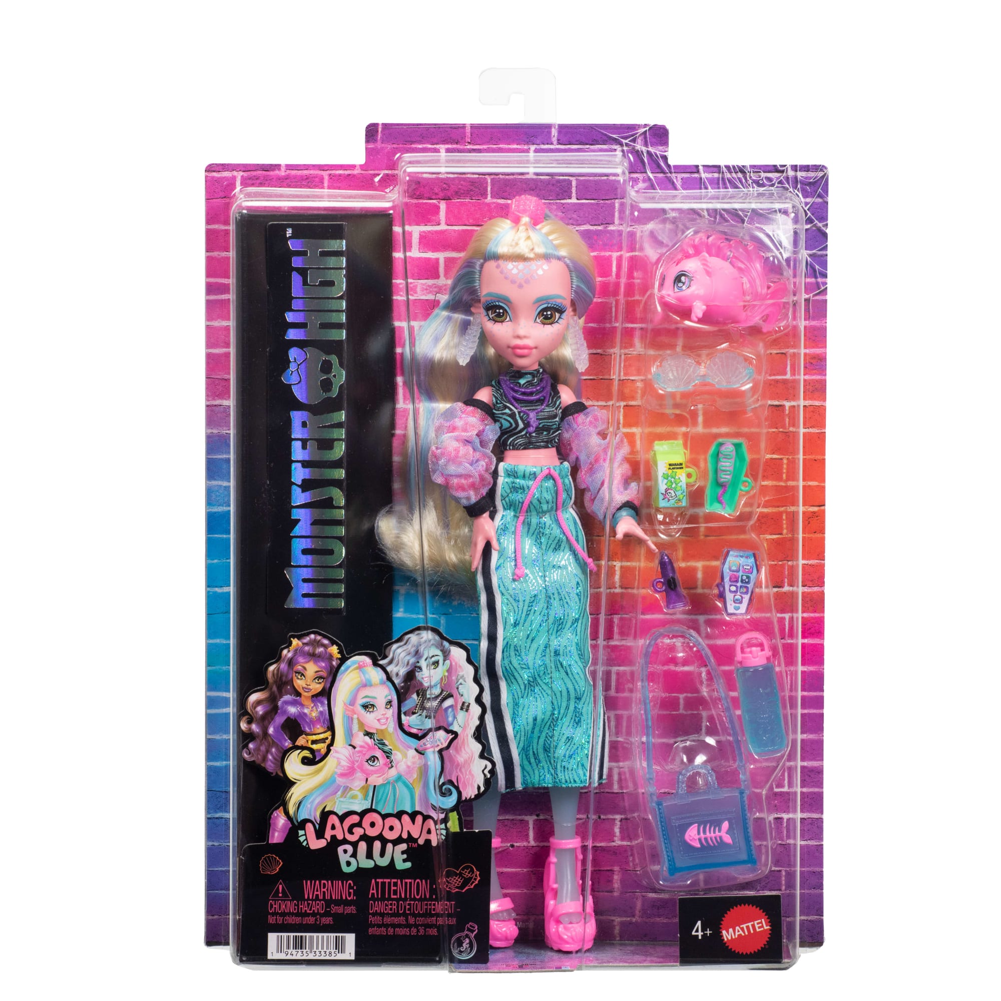 Monster High Lagoona Blue Fashion Doll in Maxi Skirt With Pet Neptuna And 7 Accessories - Image 6