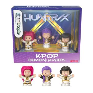 Coffret KPop demon Hunters: Huntr/X Little People Collector en Édition Spéciale. 3 Figurines