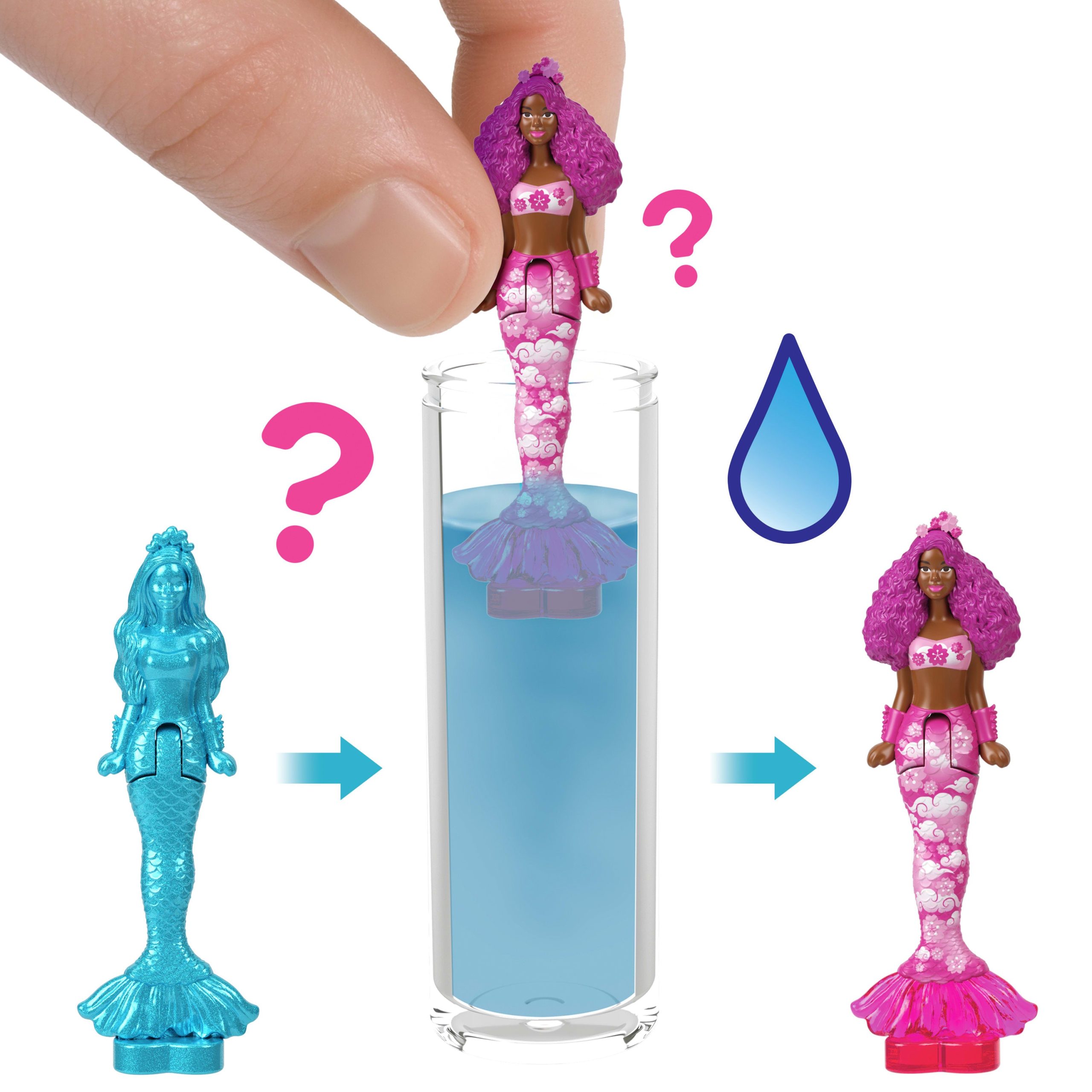 Barbie Mini Barbie Land 5 Dolls Reveal Pack. 1.5-Inch Mini Dolls With Surprise Reveal & Sensory Play Piece - Image 2
