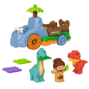 Camion Dino Gigoteur Little People de Fisher-Price. Coffret de Dinosaures de 6 Éléments Pour Les Tout-Petits