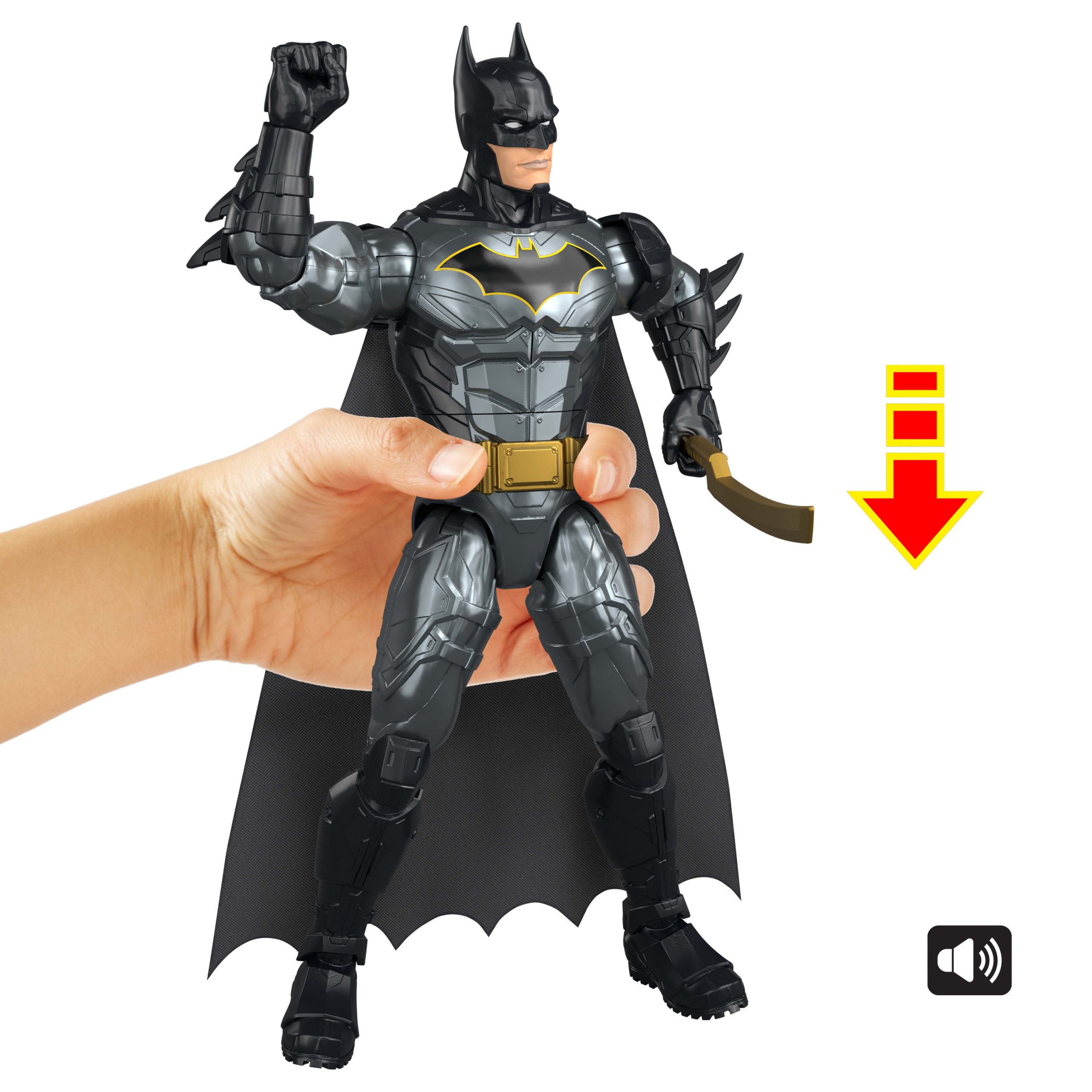 DC Crime Crusher Batman Action Figure. 25 Plus Phrases & Sounds. Articulation. 4 Weapons - Image 3