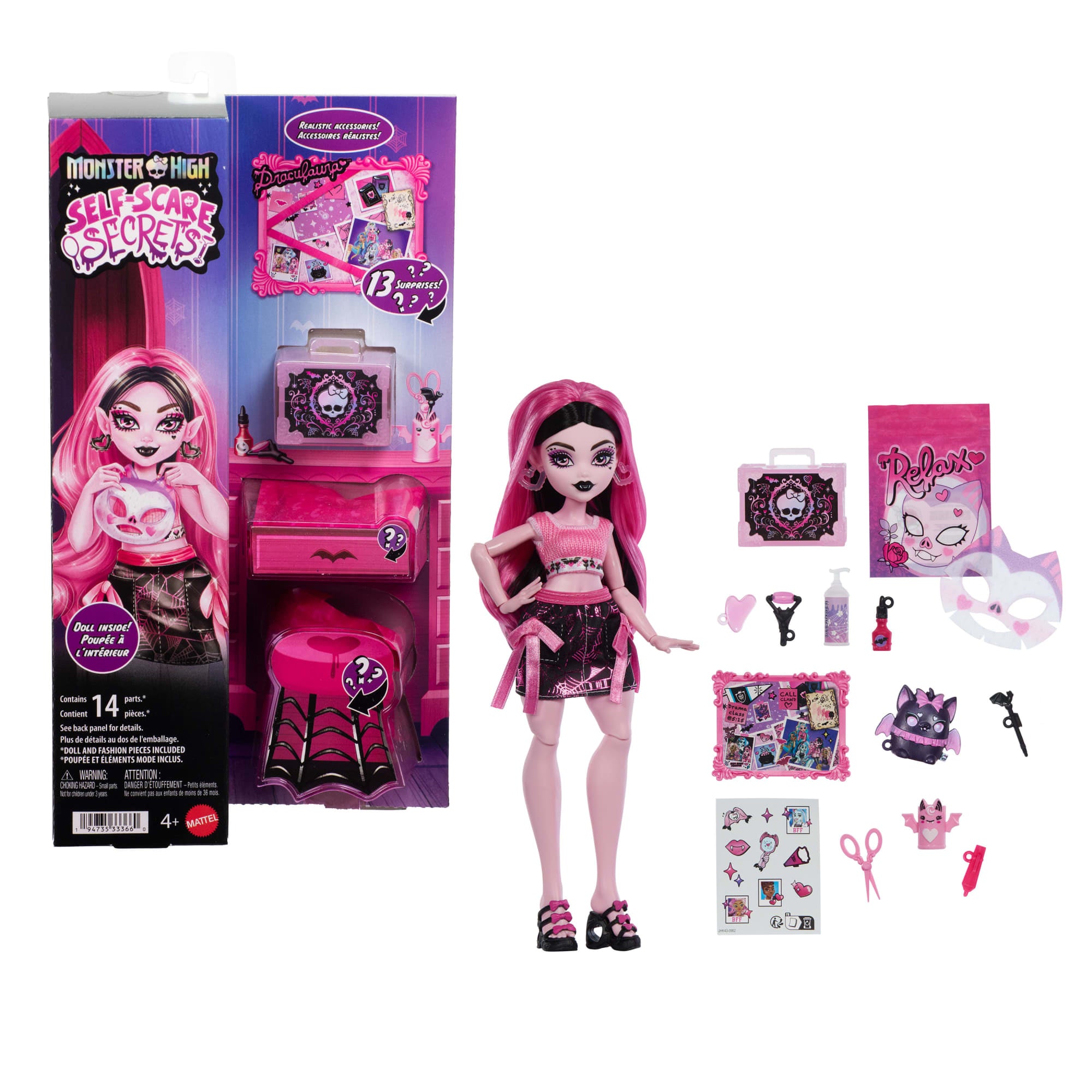 Monster High Muñeca Self-Scare Secrets Draculaura