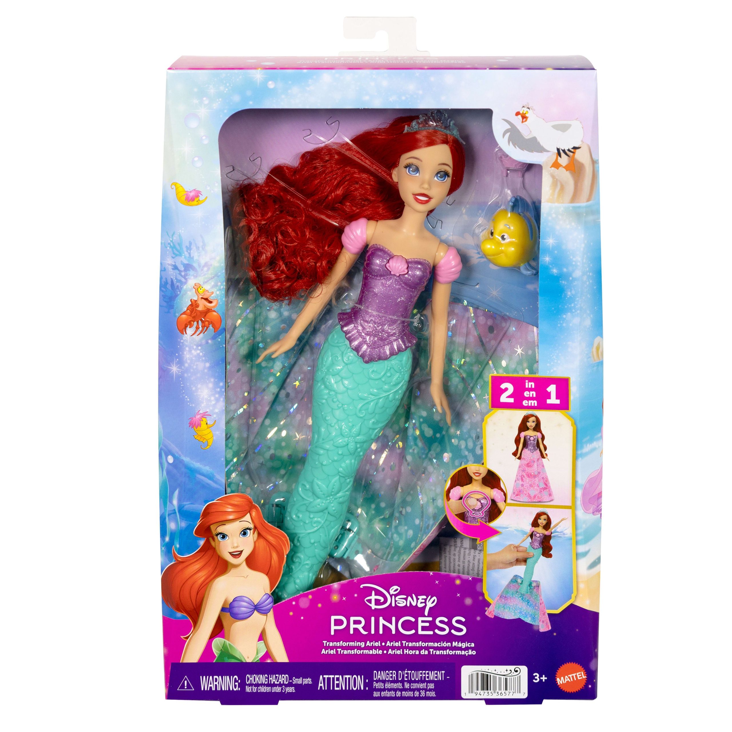 Princesses Disney Poupée Ariel Transformable - Image 6