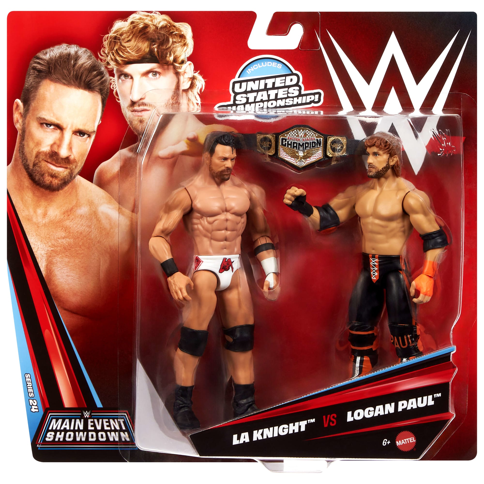 WWE Main Event Showdown La Knight vs Logan Paul Action Figures Set. Series #24. 6-Inch Collectibles - Image 6
