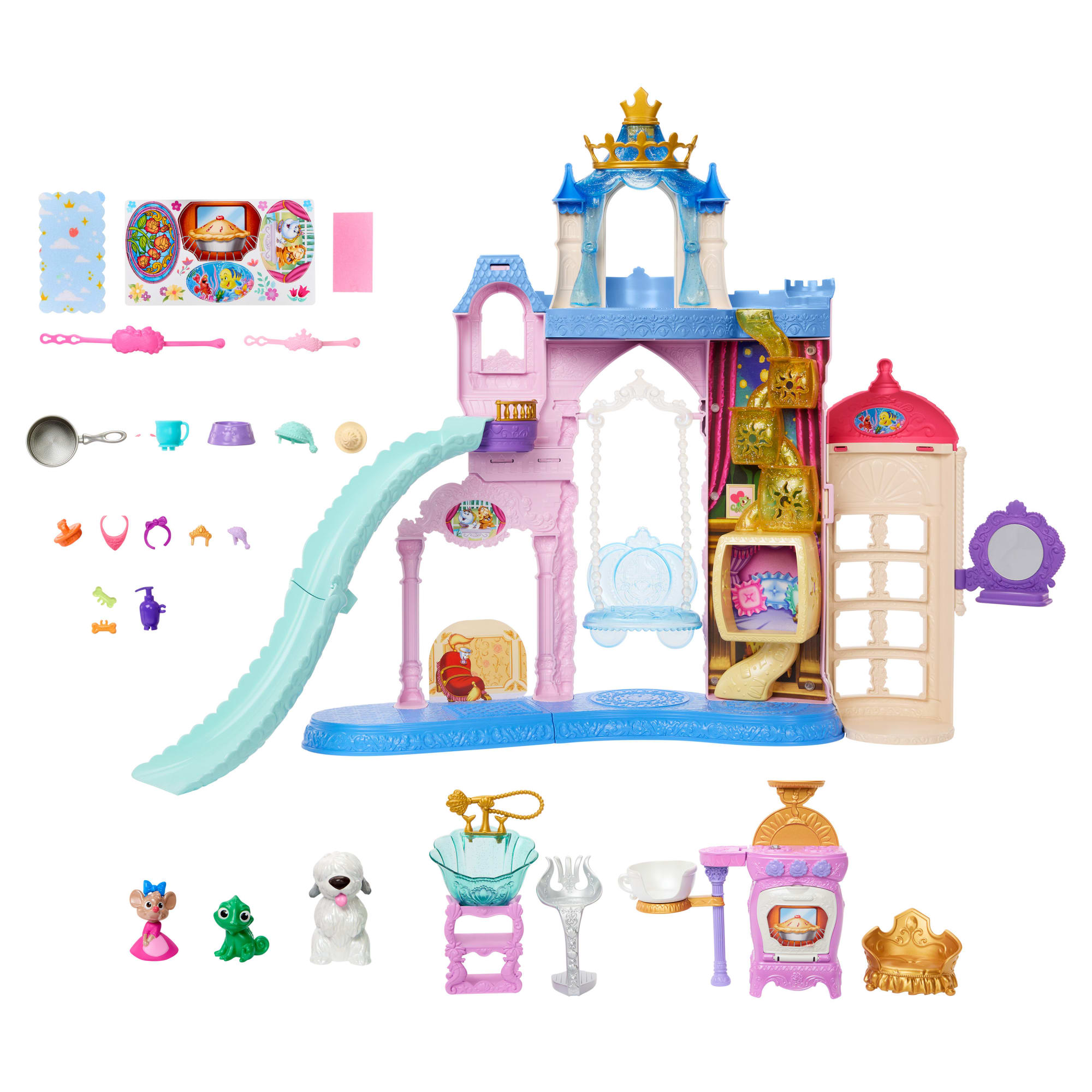 Disney Princess Pet Palace Playset With 7 Play Areas. 3 Animal Friends & 20+ Furniture & Accy - Image 4