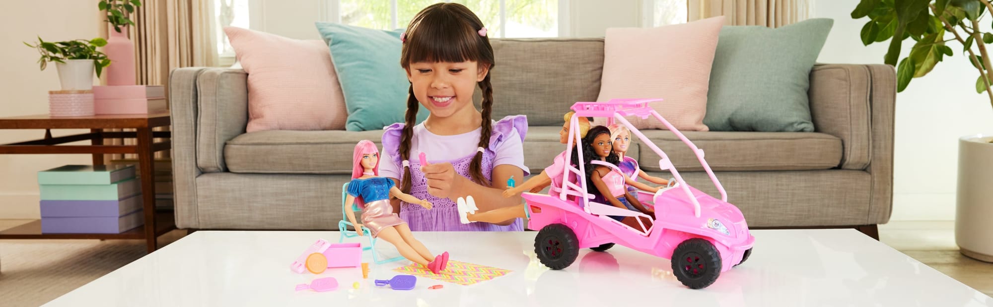 Barbie Los Misterios de Barbie: Detectives en la Playa Vehículo de Juguete Buggy de Playa - Image 2