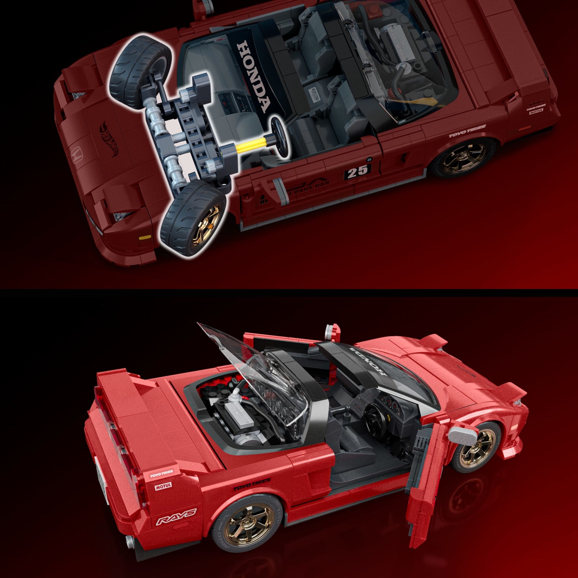 Mattel Brick Shop Hot Wheels Acura Nsx 1990. Kit de Construction de Jouets 876 Pièces. de Collection - Image 3