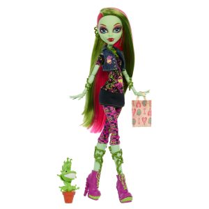 Monster High Boo-Riginal Creeproduction Venus Mcflytrap Doll With Diary. Doll Stand And Pet