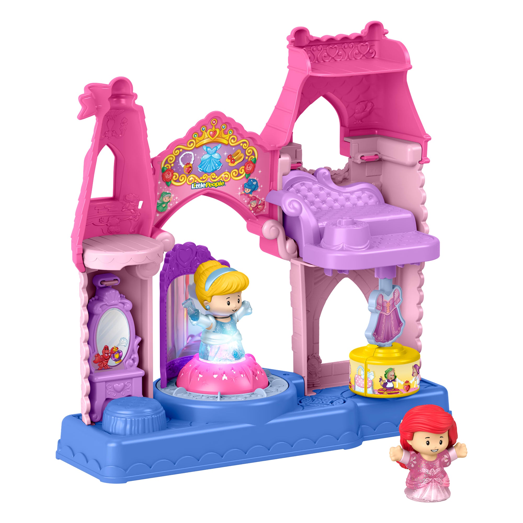 Fisher-Price Little People Disney Princess Shimmer & Glow Dress Shop Toddler Playset & 2 Figures