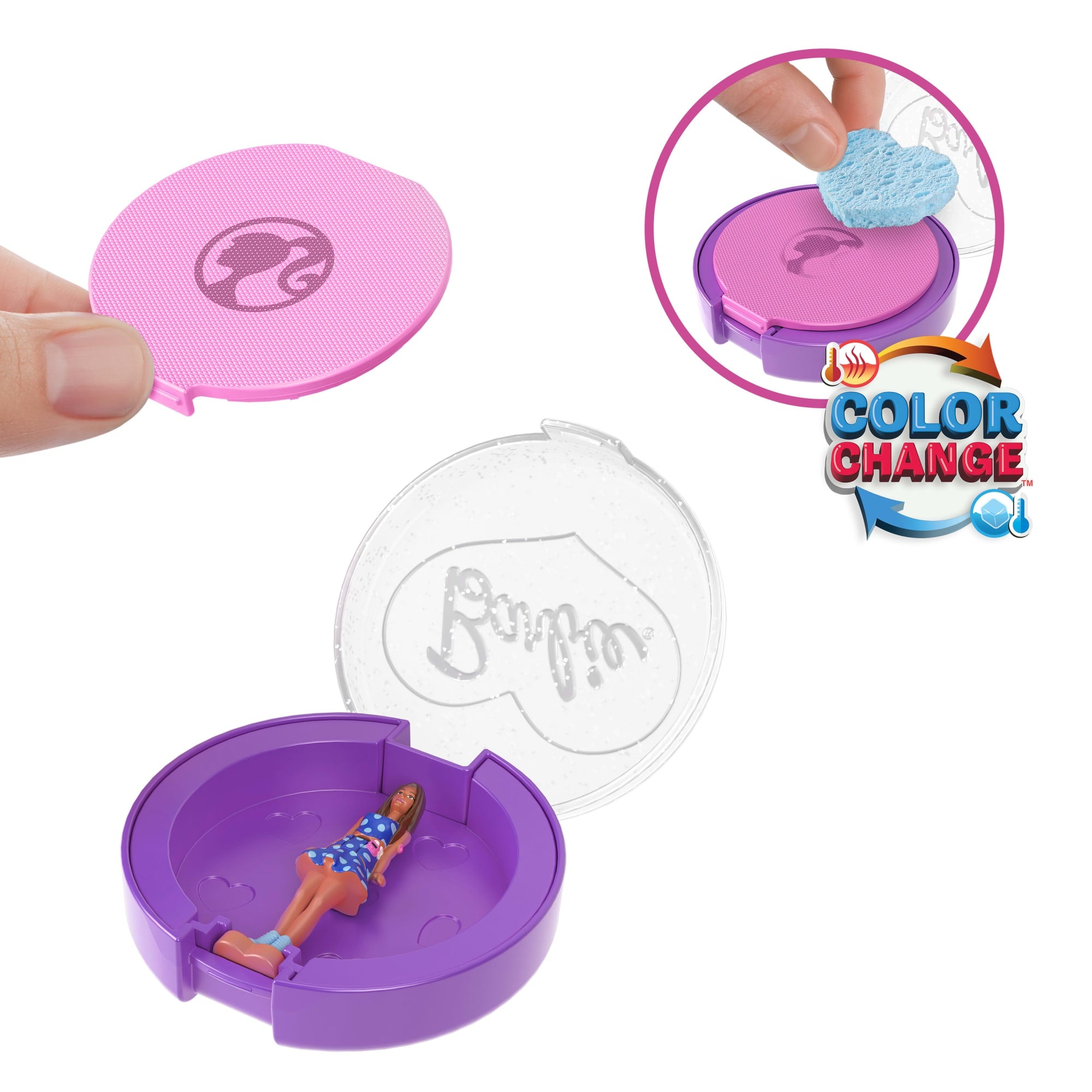 Barbie Mini Barbie Land Fashionistas Dolls. 1.5-Inch Dolls in Perfume Compact. Surprise Reveal - Image 3