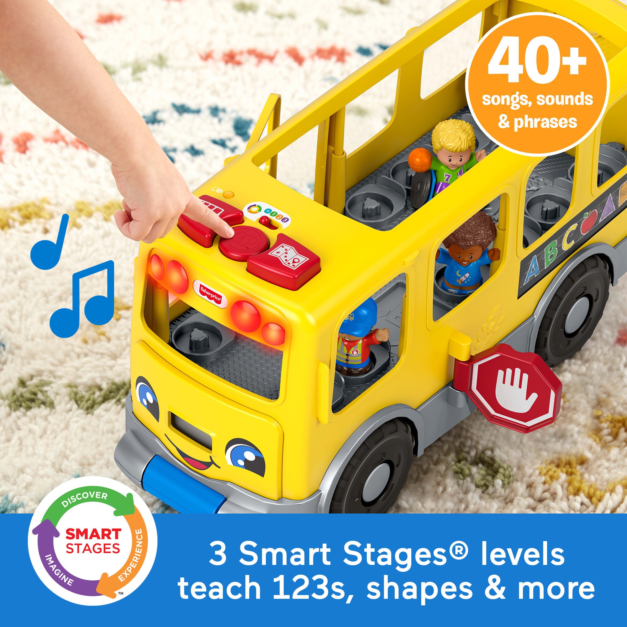 Fisher-Price Little People Big Yellow School Bus & Community Heroes Figures. Multilanguage Version - Image 4