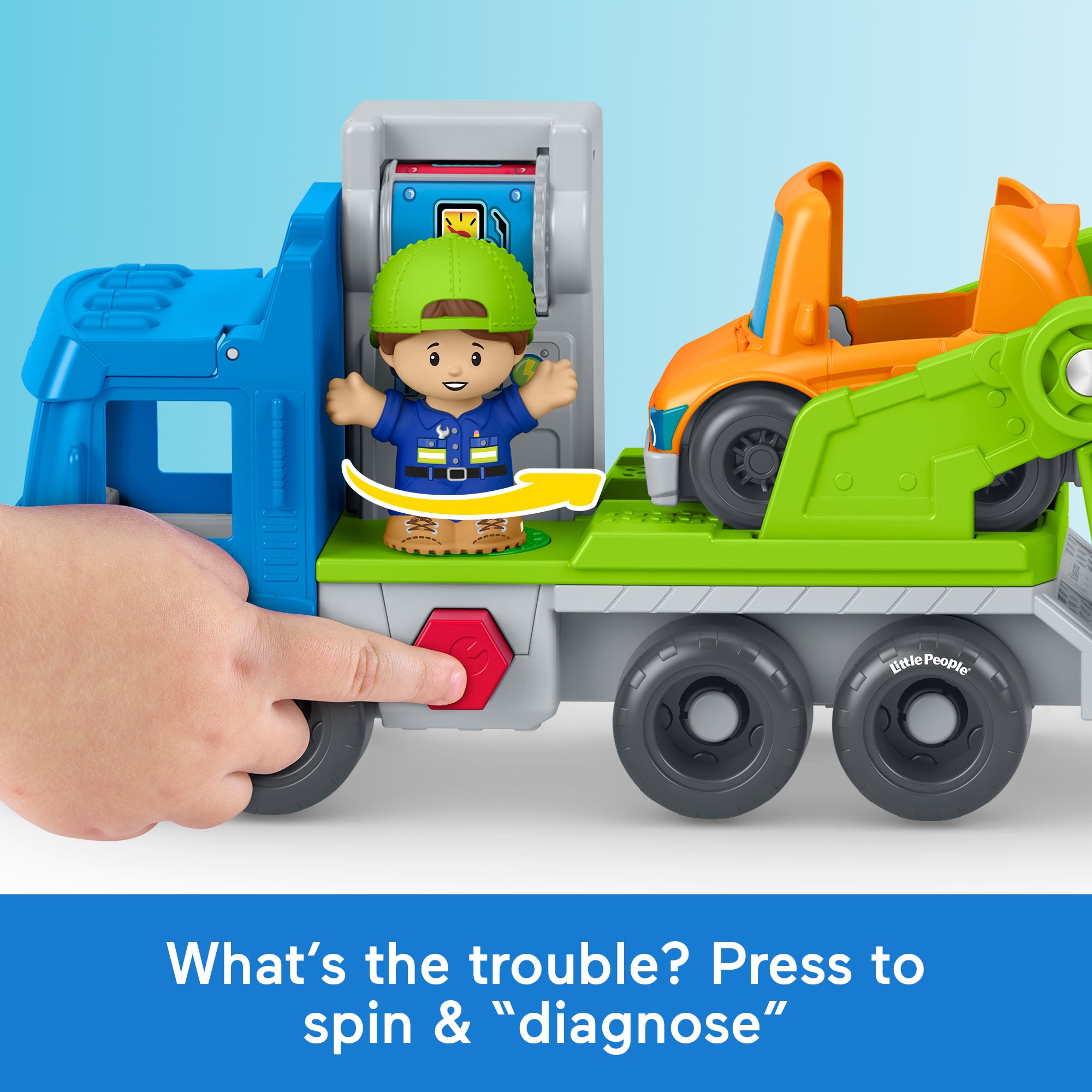Fisher-Price Little People Load & Roll Hauler Car Carrier Toddler Playset. Vehicle & Figures - Image 4