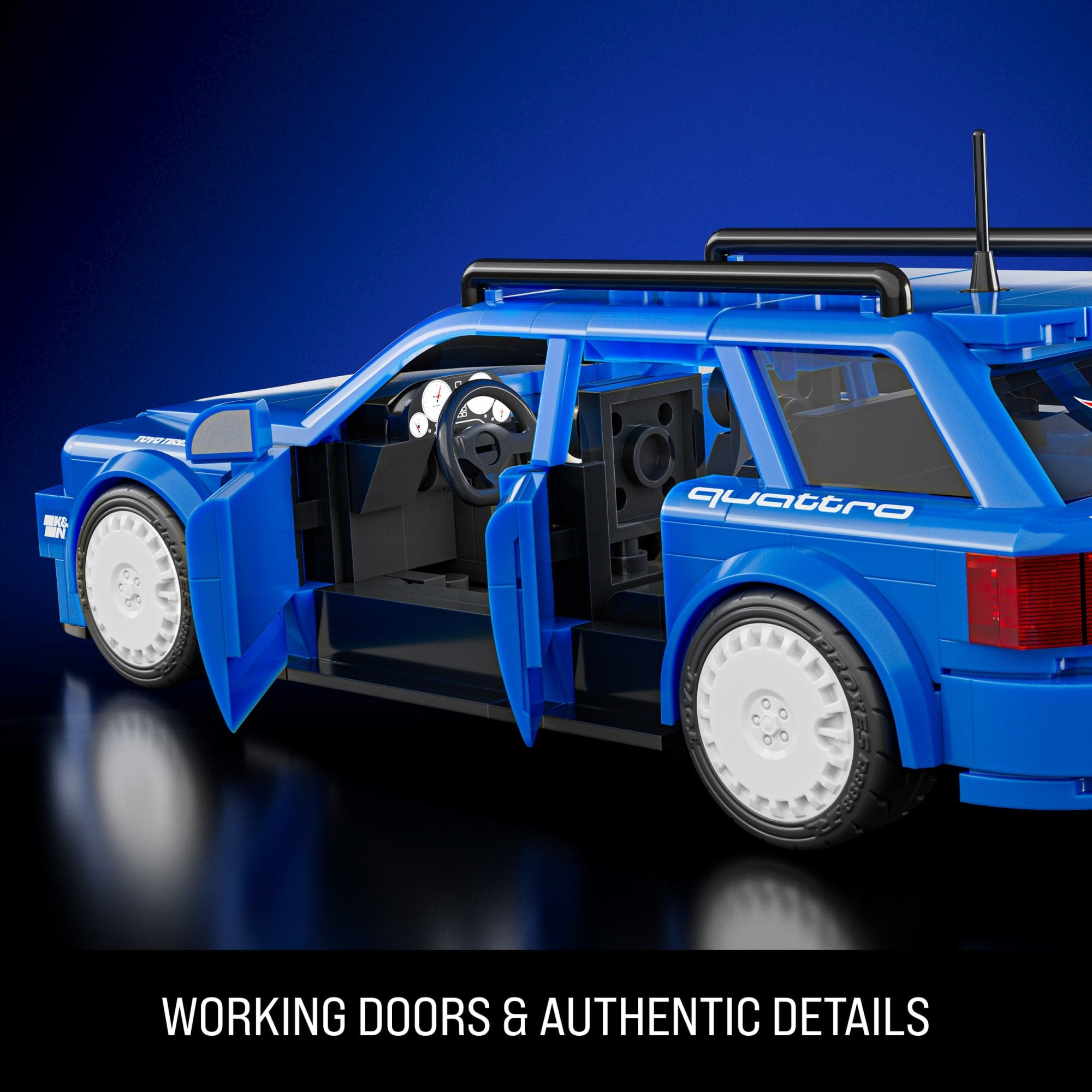Mattel Brick Shop Hot Wheels Audi Avant RS2 Building Toy Kit (253 Pieces). For Collectors - Image 6