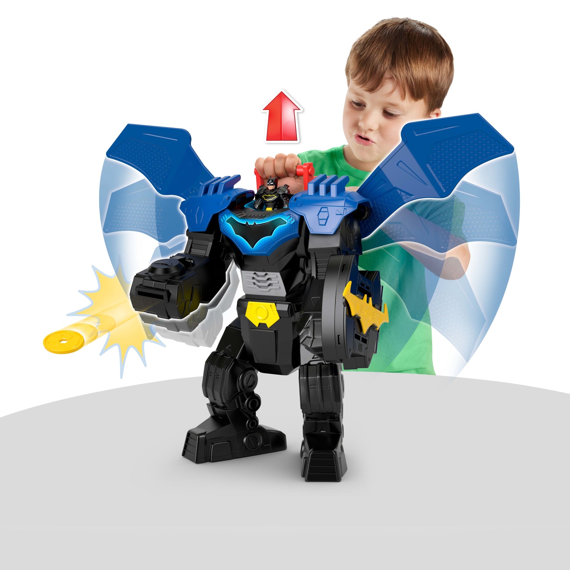 Fisher-Price Imaginext DC Super Friends Batman Flight Mech Toy With Lights. Sounds & Action Figure - Image 2