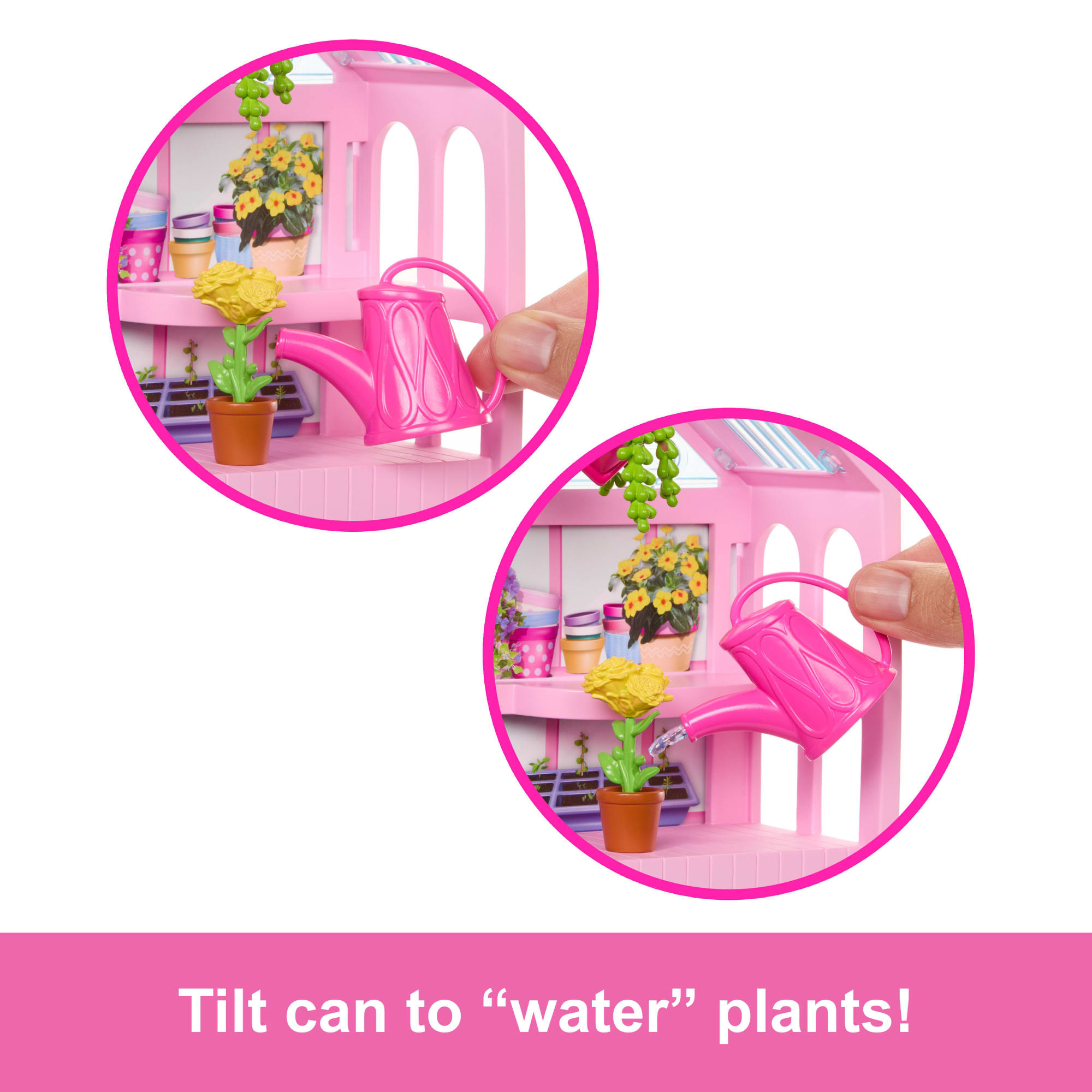 Barbie World Backyard Garden Toy Playset & 17 Accessories. Includes Shelf. Fountain. Flowers & More - Image 4