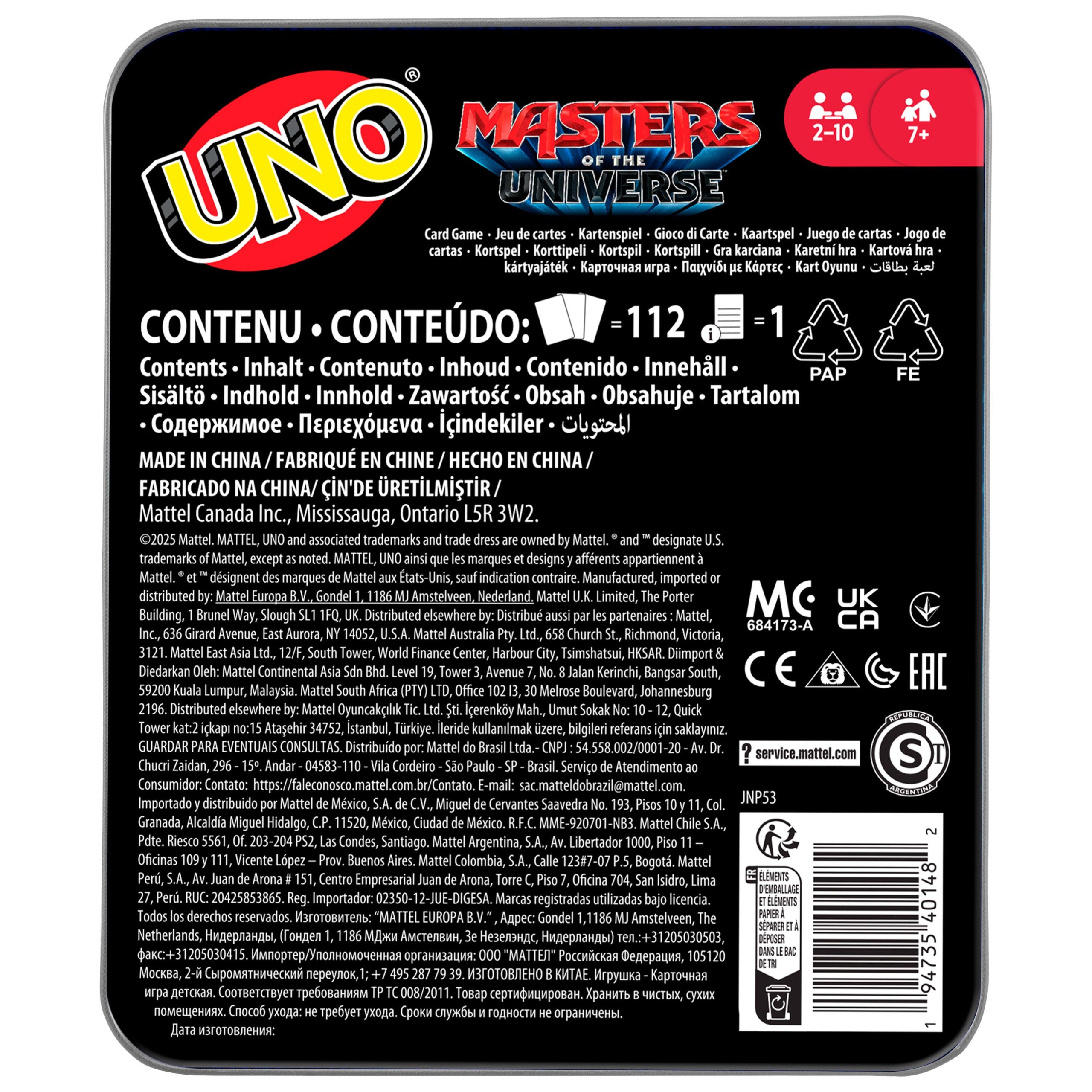 UNO Masters Of The Universe Movie Card Game For Kids. Adults & Family Nights With Collectible Storage Tin - Image 5