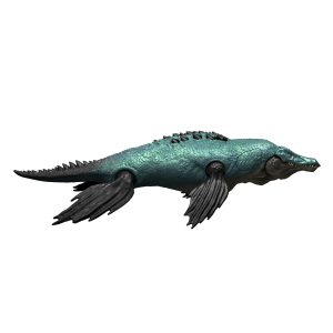 Jurassic World Gigantic Thrashers Liopleurodon Dinosaur Action Figure Toy. 2 Attacks & Evolve Feature