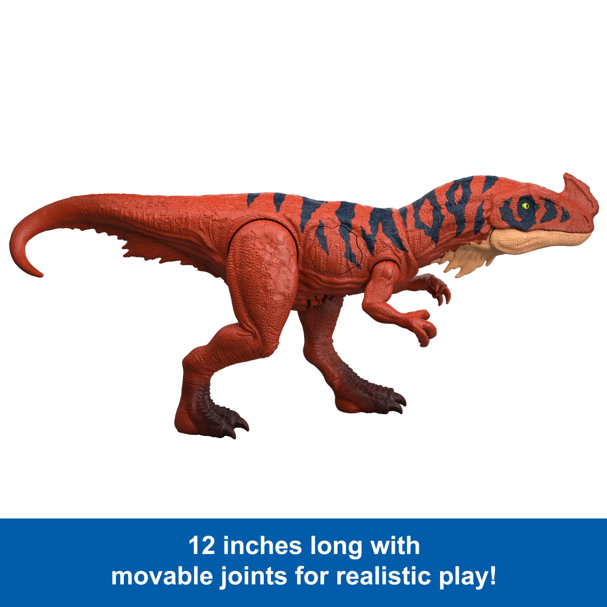 Jurassic World Wild Roar Afrovenator Dinosaur Action Figure Toy. Attack & Light & Sound. Scan Code - Image 4