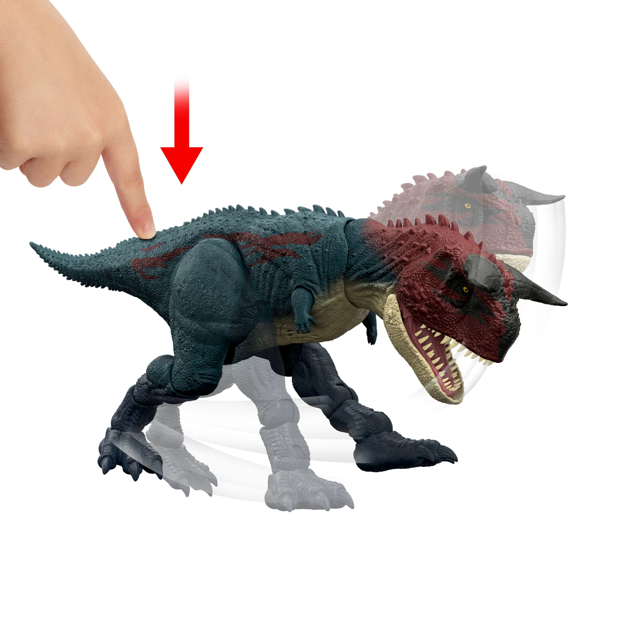 Jurassic World Dinosaurio de Juguete Dinosaurio Embiste y Muerde - Image 4