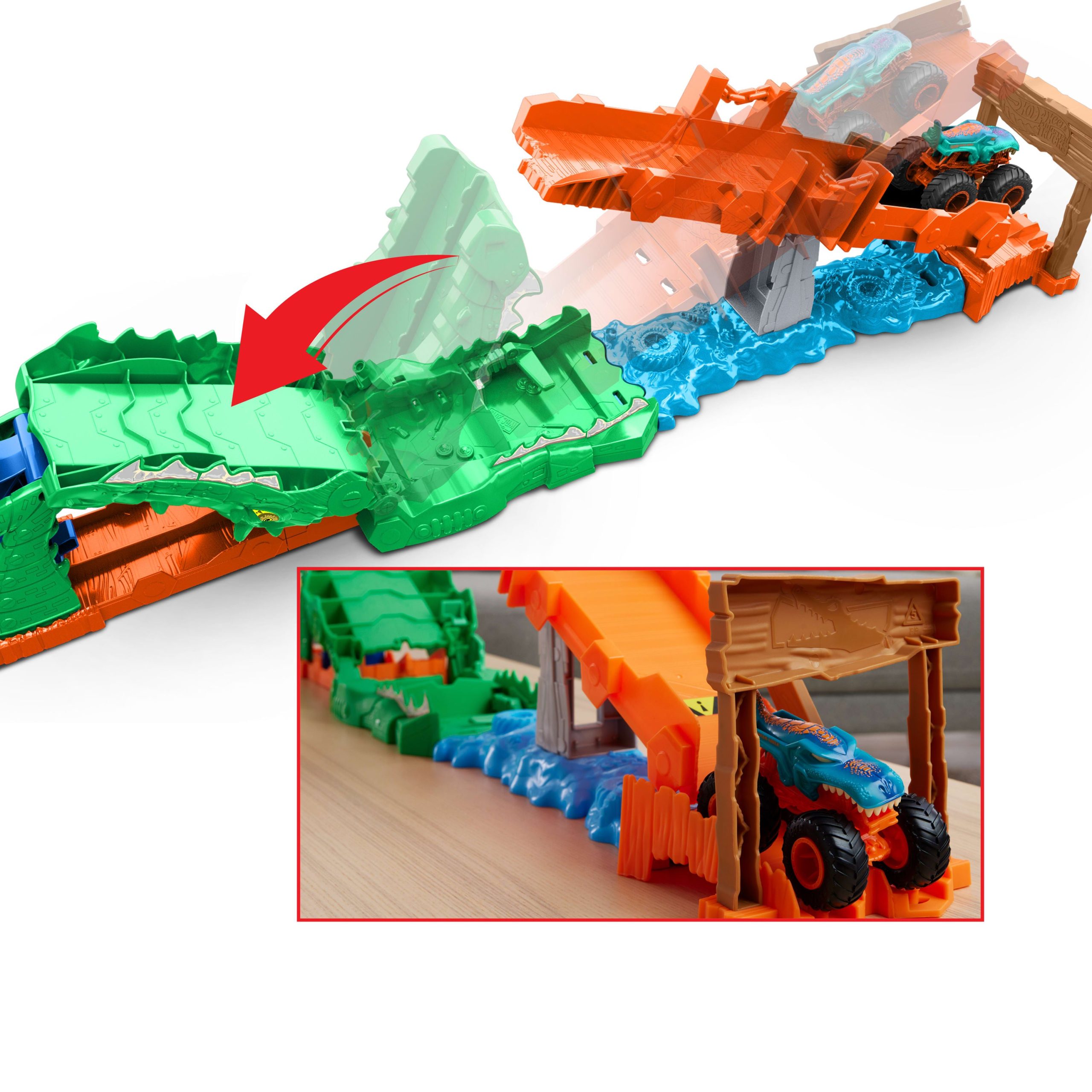 Hot Wheels Monster Trucks Pista Ataque ao Crocodilo - Image 4