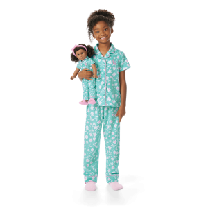 Flower Fun PJs for Girls & 18-inch Dolls