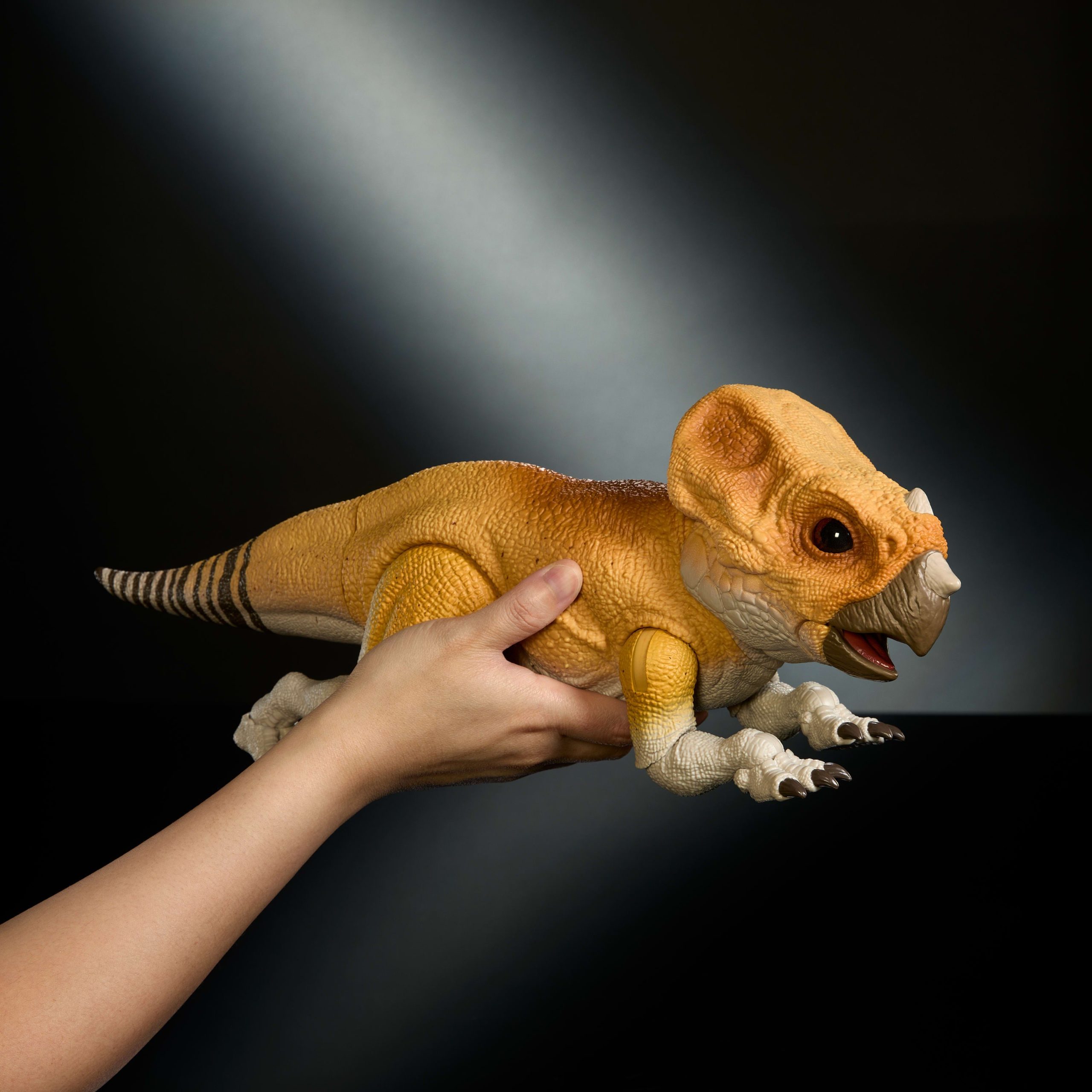 Jurassic World Hammond Collection Screen Scale Aquilops Dolores Dinosaur Figure. Real Feel & Glass Eyes - Image 3