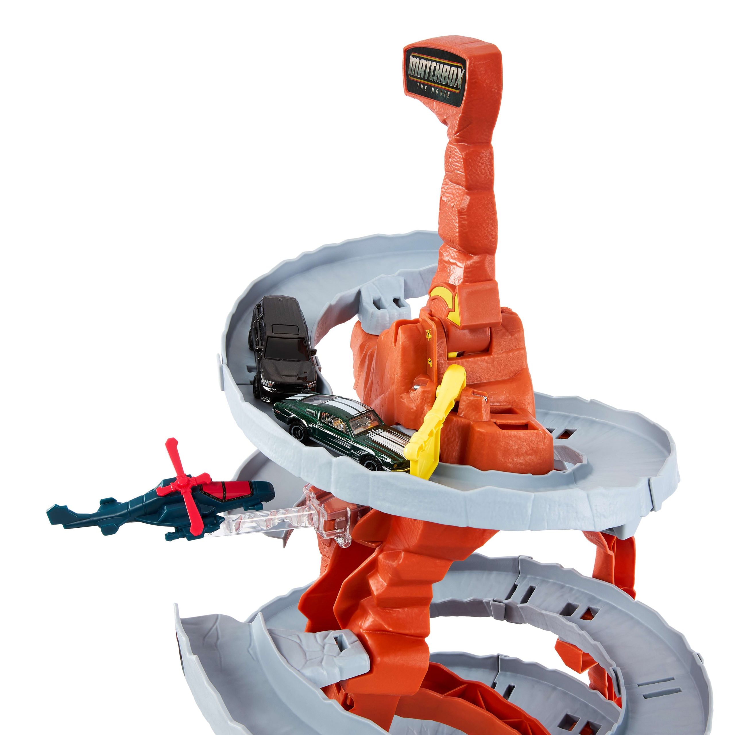 Matchbox The Movie Mountain Helicopter Escape Playset With 2 Toy Cars & 1 Helicopter - Image 2
