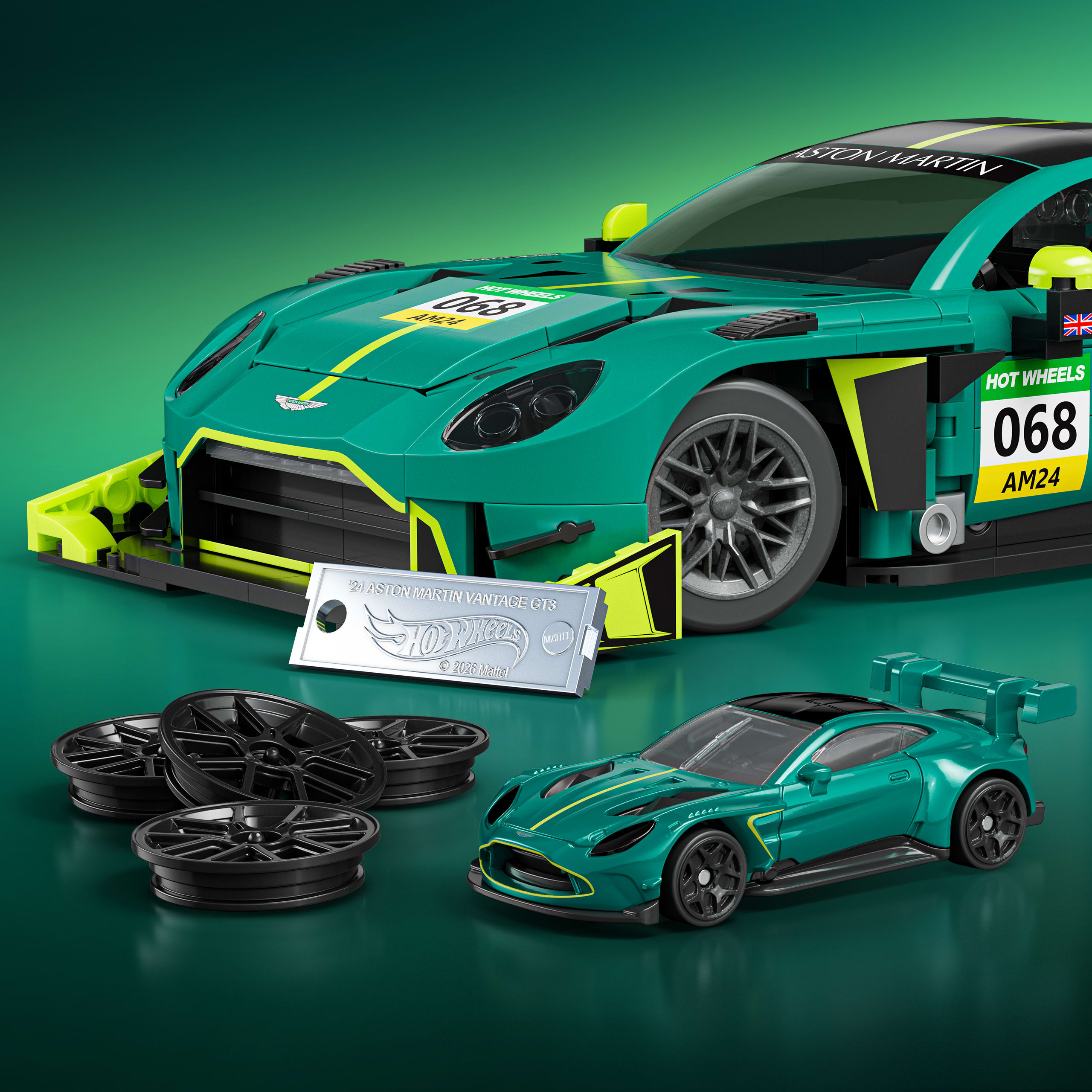 Mattel Brick Shop Mattel Brick Shop Jogo de Construção '24 Aston Martin Vantage GT3 - Image 3