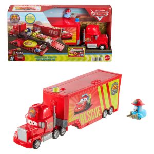 Disney And Pixar Cars Mack Mobile Rescue Repair Center. Large-Scale Truck Transforms Into Playset