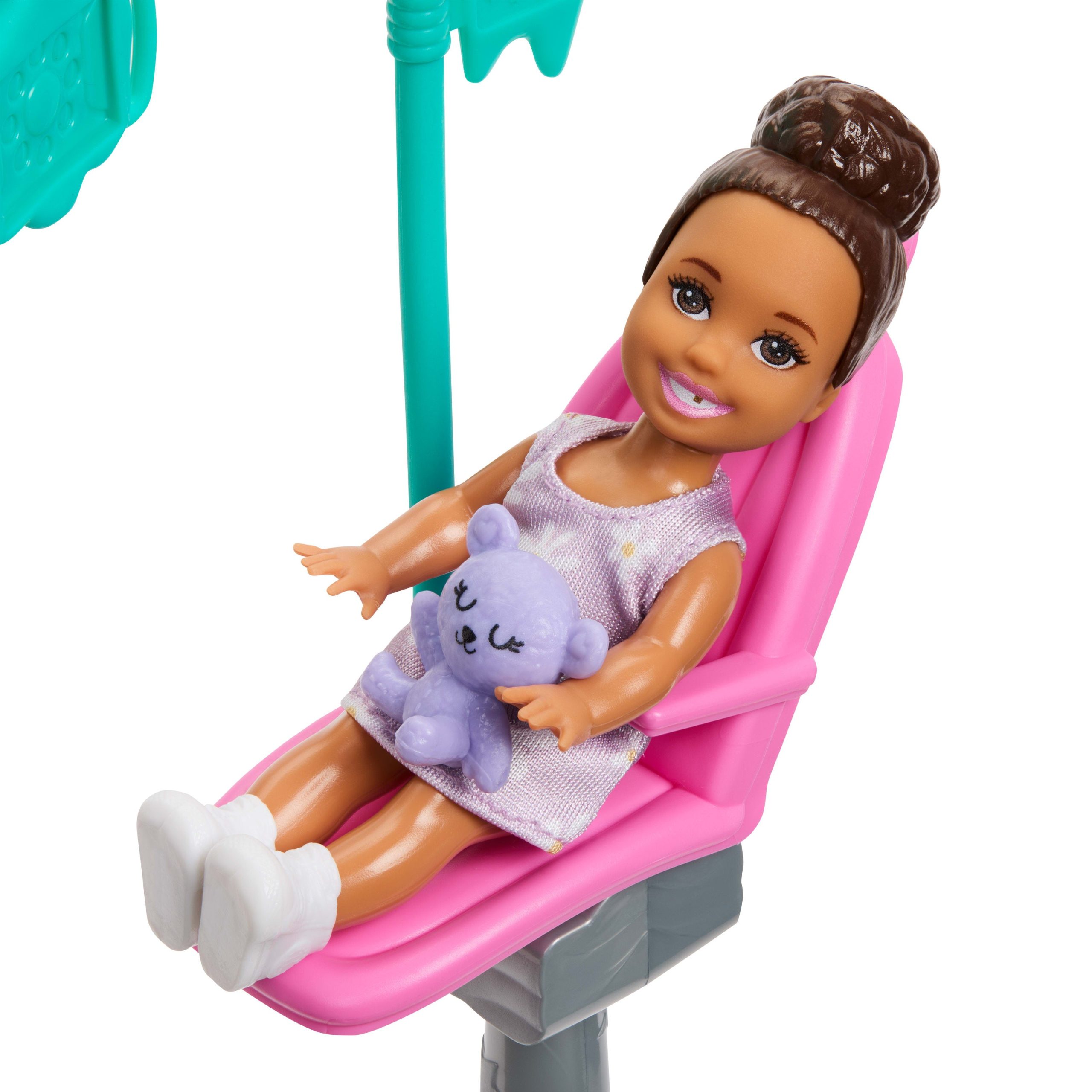 Barbie Careers Dentist Playset With Blonde Fashion Doll. Small Doll. Examination Chair & Accessories - Image 4