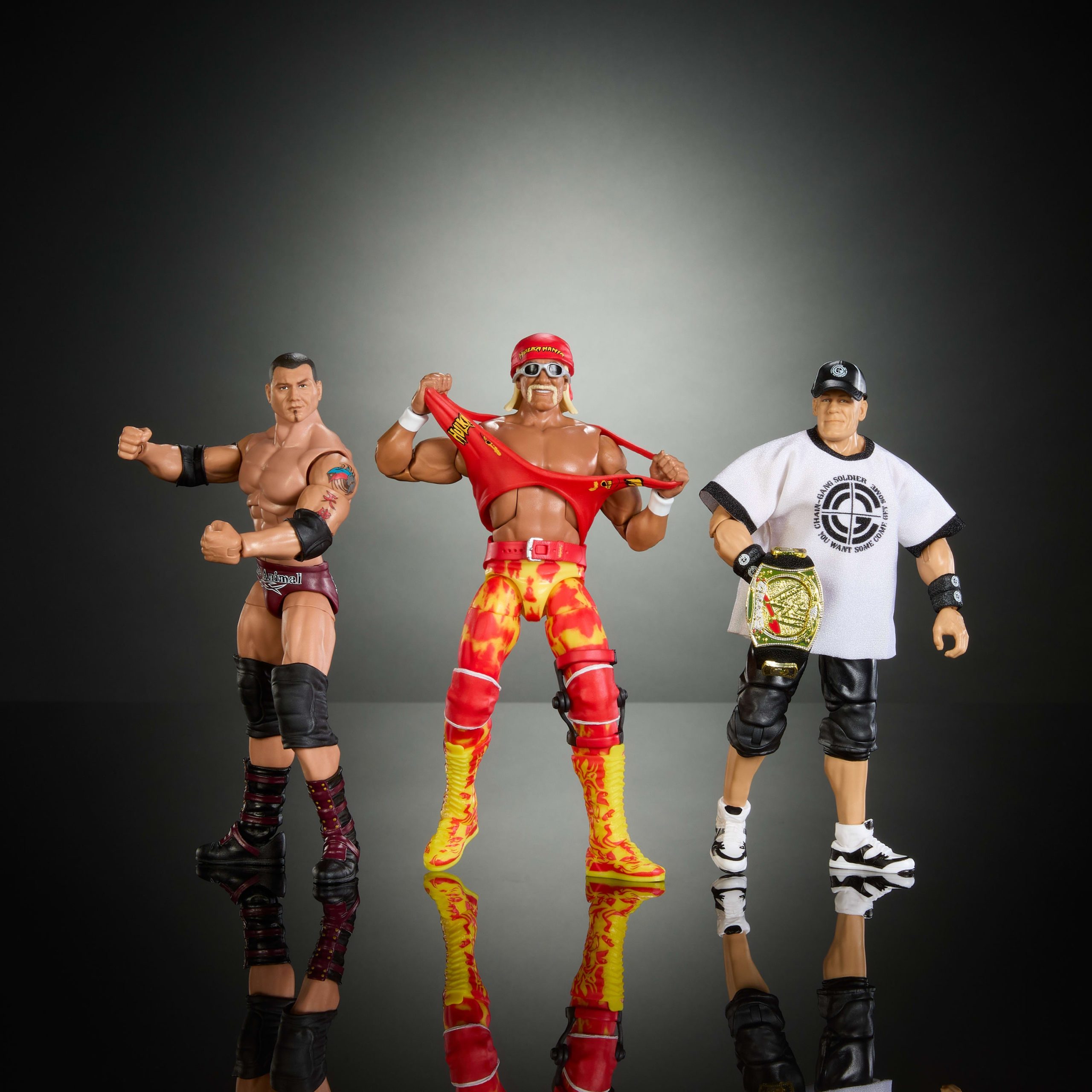 WWE Elite Hulk Hogan John Cena Batista Action Figures. 6-Inch Collectible Set With Articulation & Accessories - Image 4