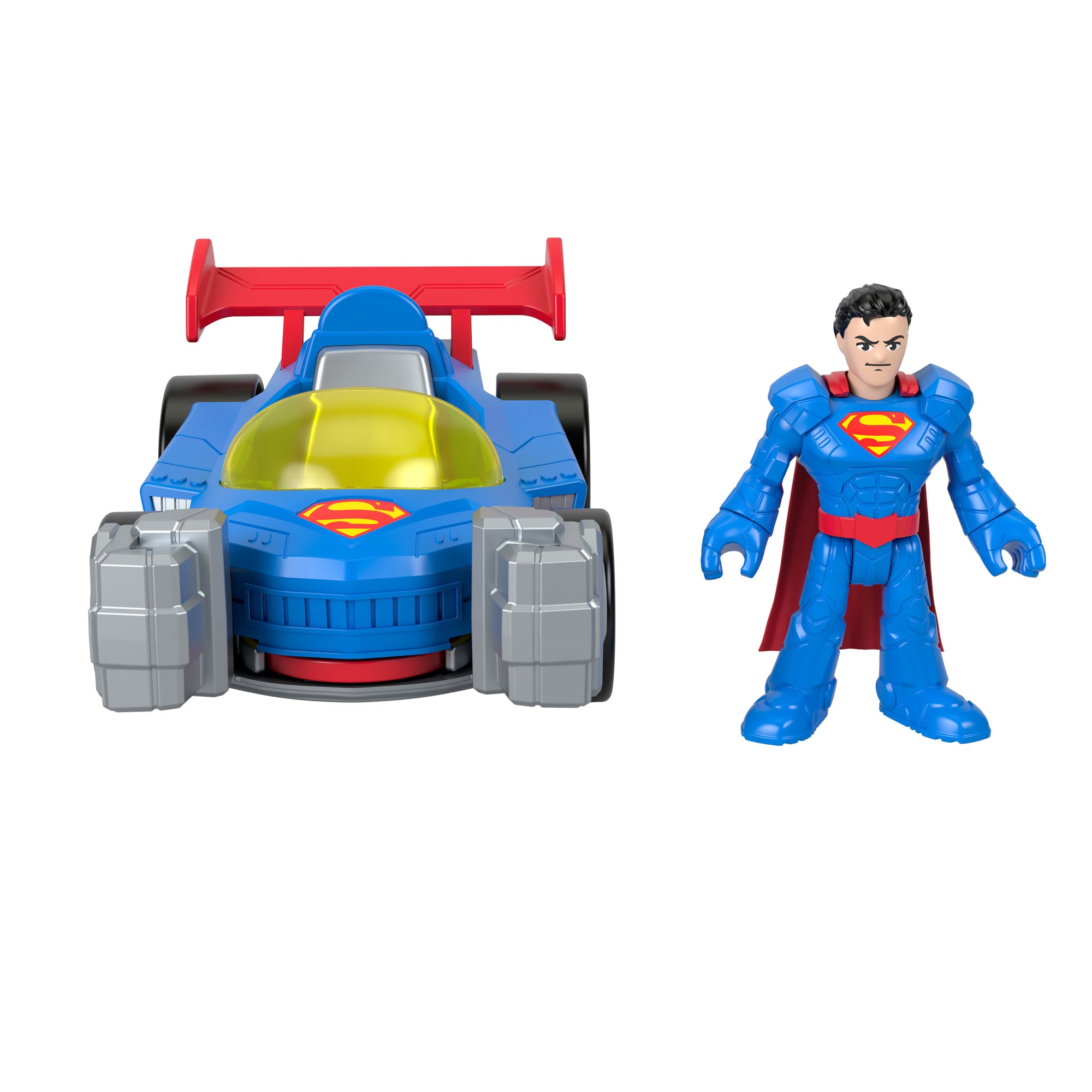 Fisher-Price Imaginext DC Super Friends Metal Force Supermobile Toy Car & Superman Action Figure Set - Image 3