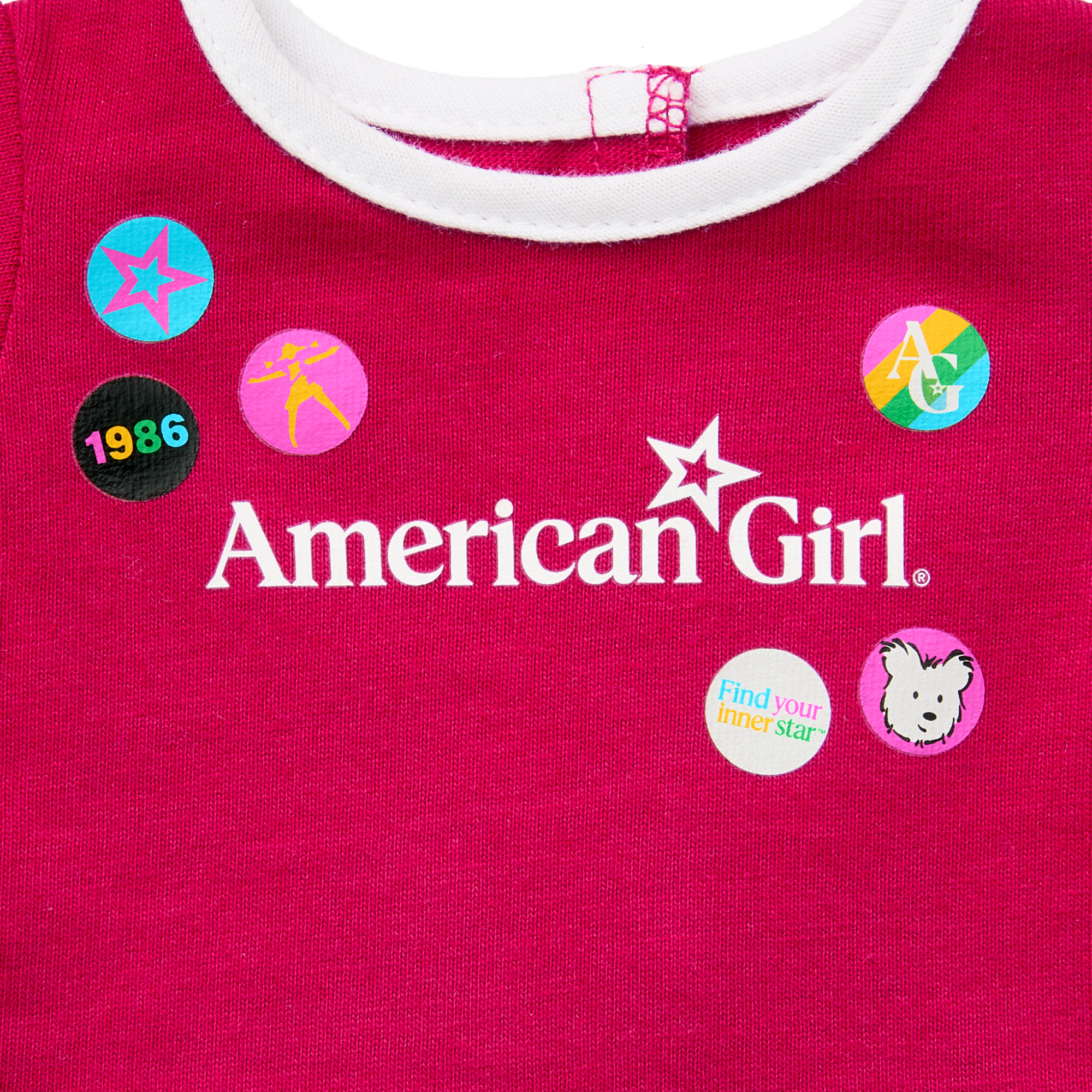 Matching AG™ Grin Pins Ringer Tee Set for Girls & 18-inch Dolls - Image 7