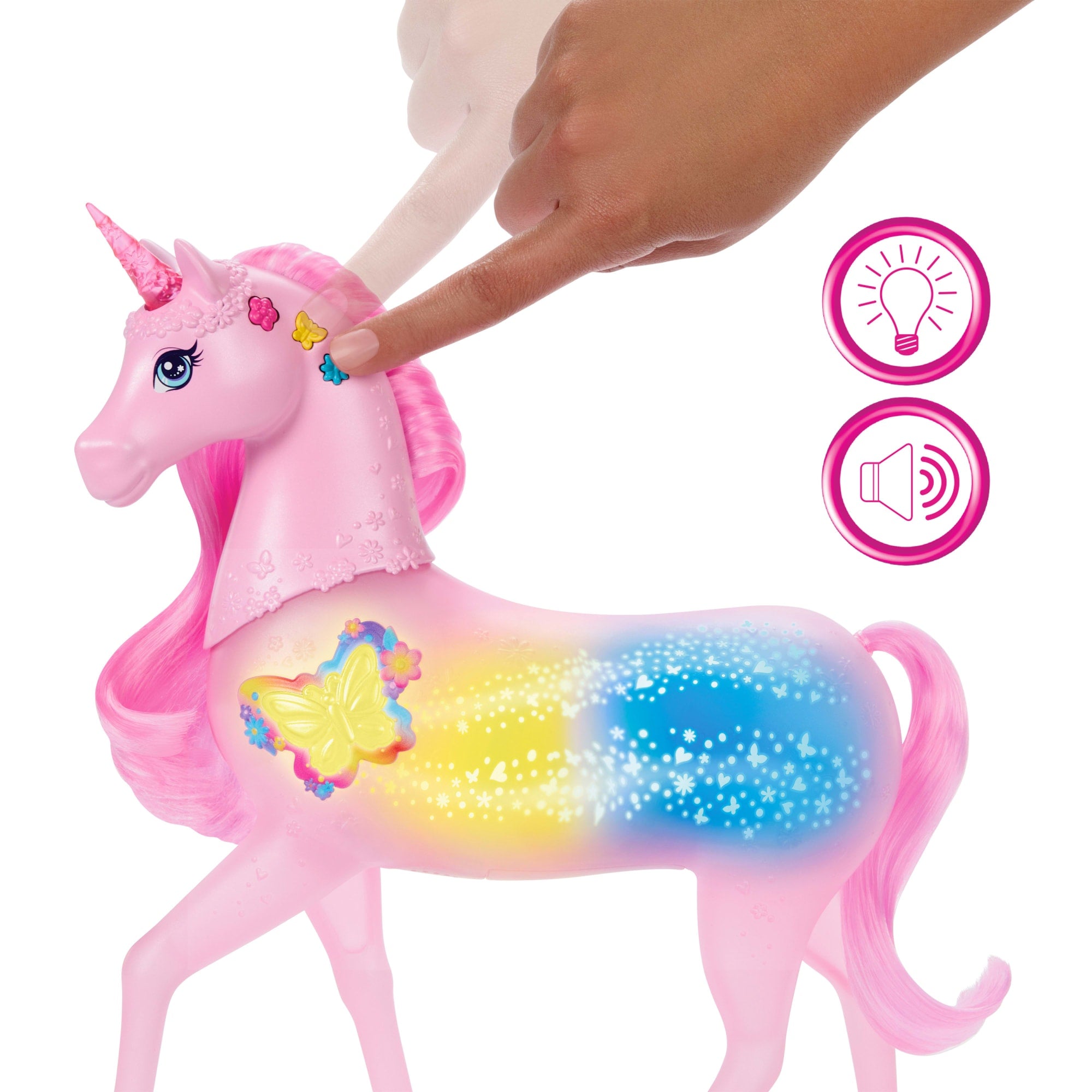 Barbie Fantasía Set de Juego Unicornio con Luz y Sonido - Image 3