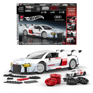 Mattel Brick Shop Hot Wheels '15 Audi R8 Lms Deluxe Version Building Toy Kit (861 Pieces). For Collectors
