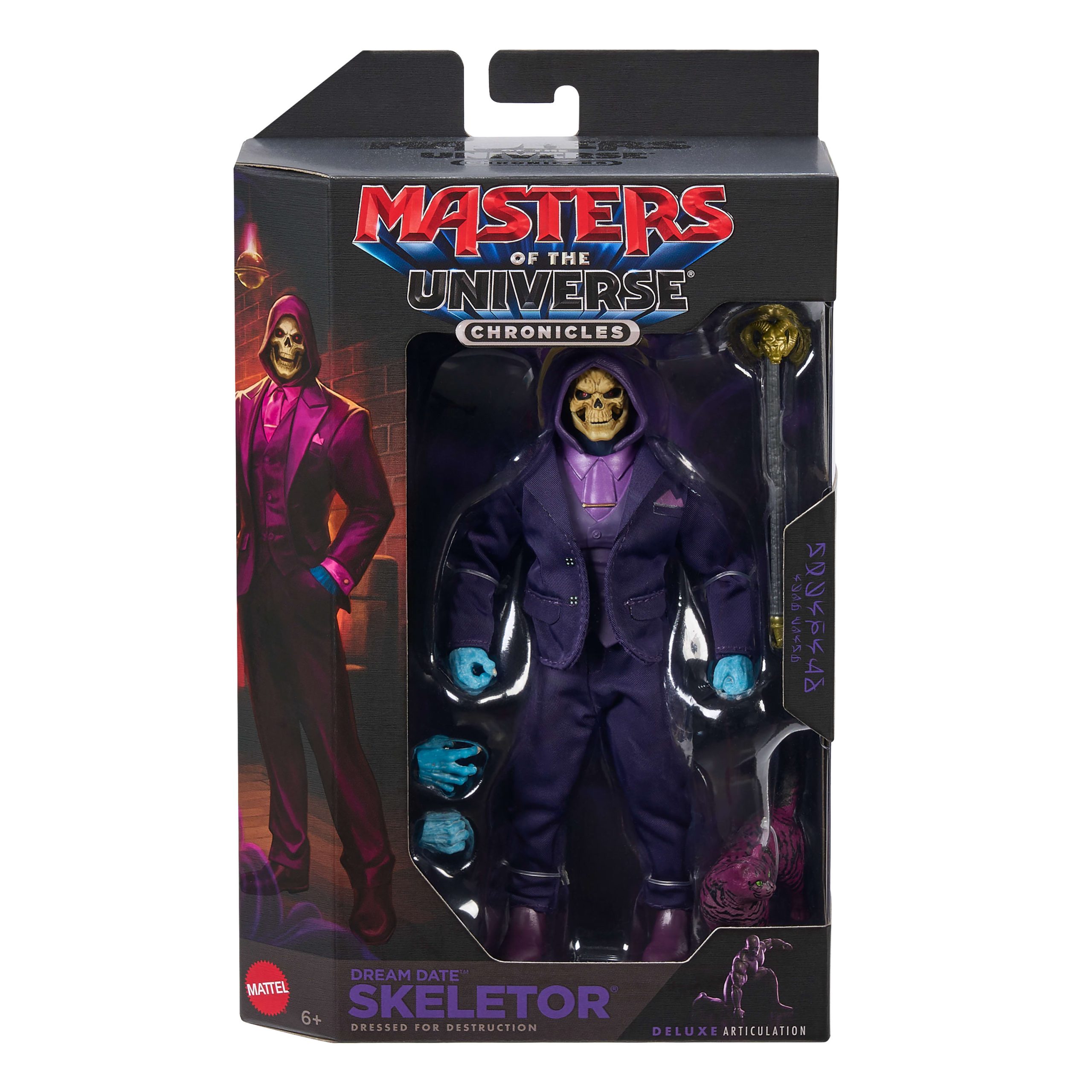 Masters Of The Universe Chronicles Dream Date Skeletor Figure With Soft Goods Suit & Cat - Image 5