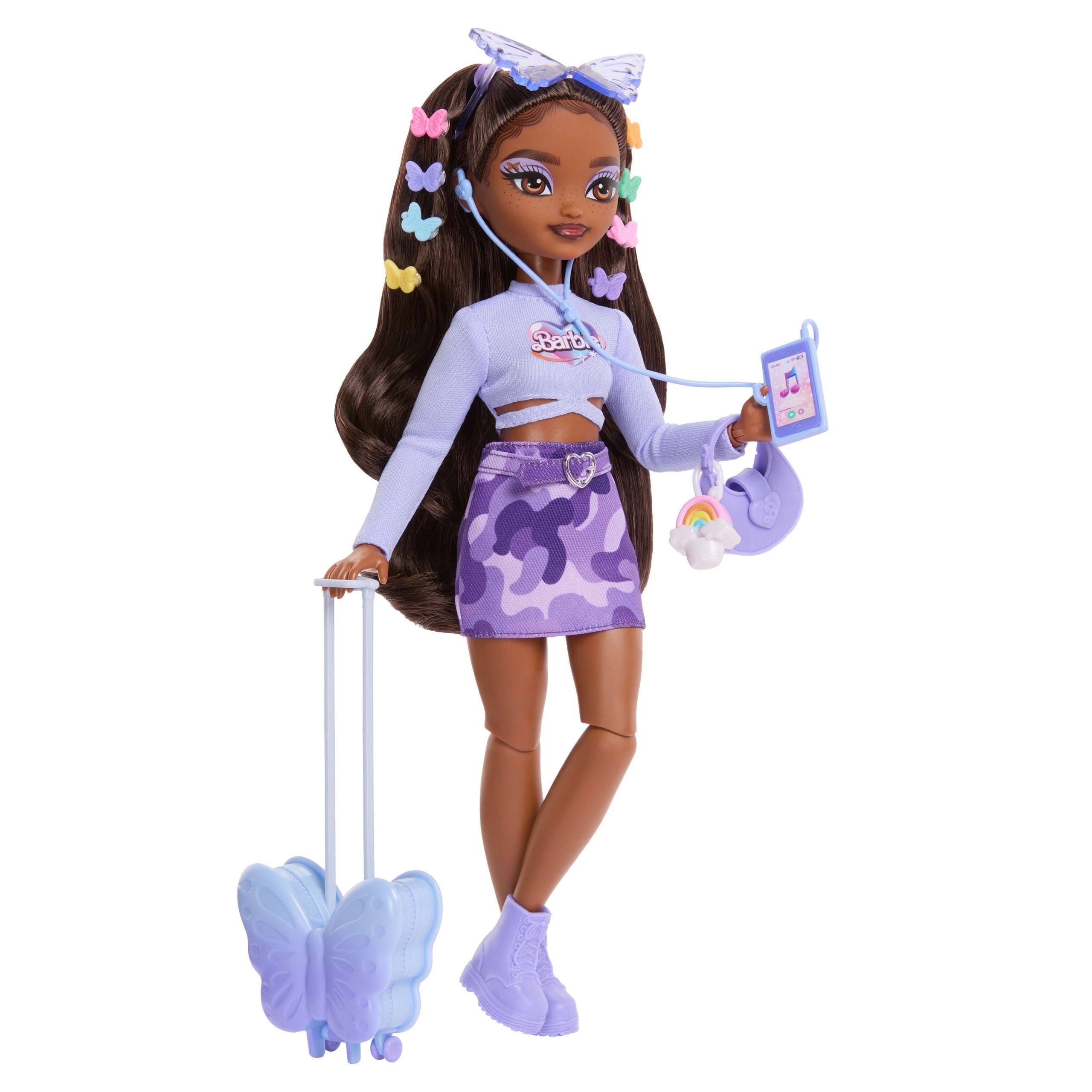 Barbie Dream Besties Weekend Getaway Brooklyn Fashion Doll With 7 Travel Themed Accessories - Image 4
