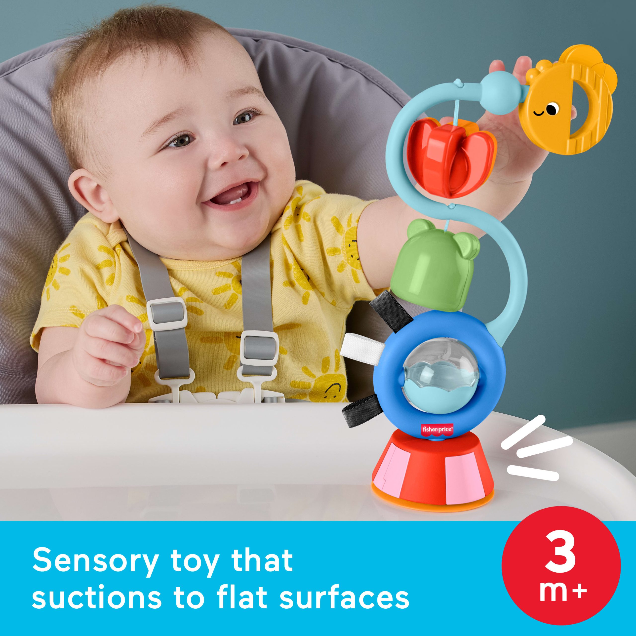 Fisher-Price Sensory Sounds High Chair Toy. Tray Activity For Baby Ages 3+ Months - Image 2