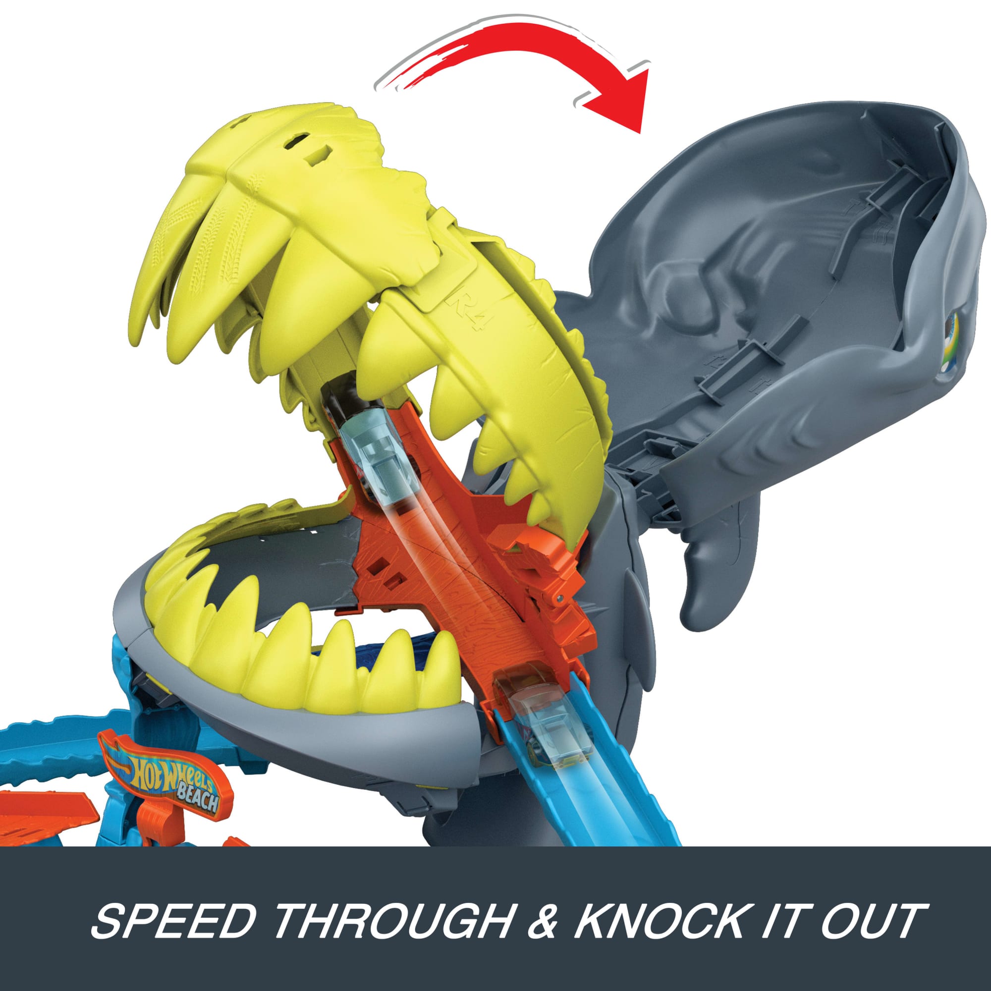 Hot Wheels City Shark Chomp Beach Playset & 1:64 Scale Die-Cast Toy Car. Big Win Moment - Image 5