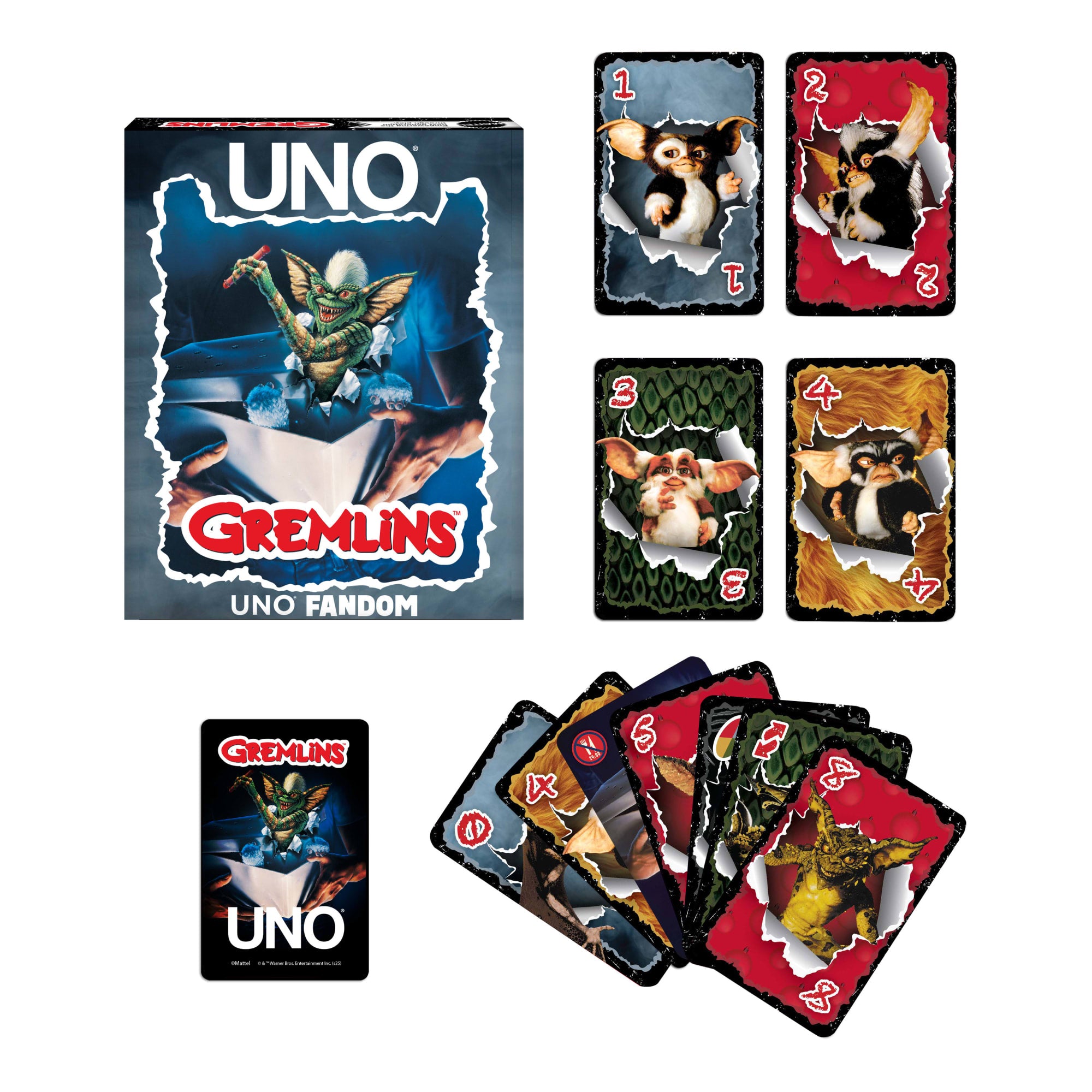 UNO Fandom Gremlins Card Game For Kids. Adults & Families. Travel & Camping For 2-10 Players - Image 6